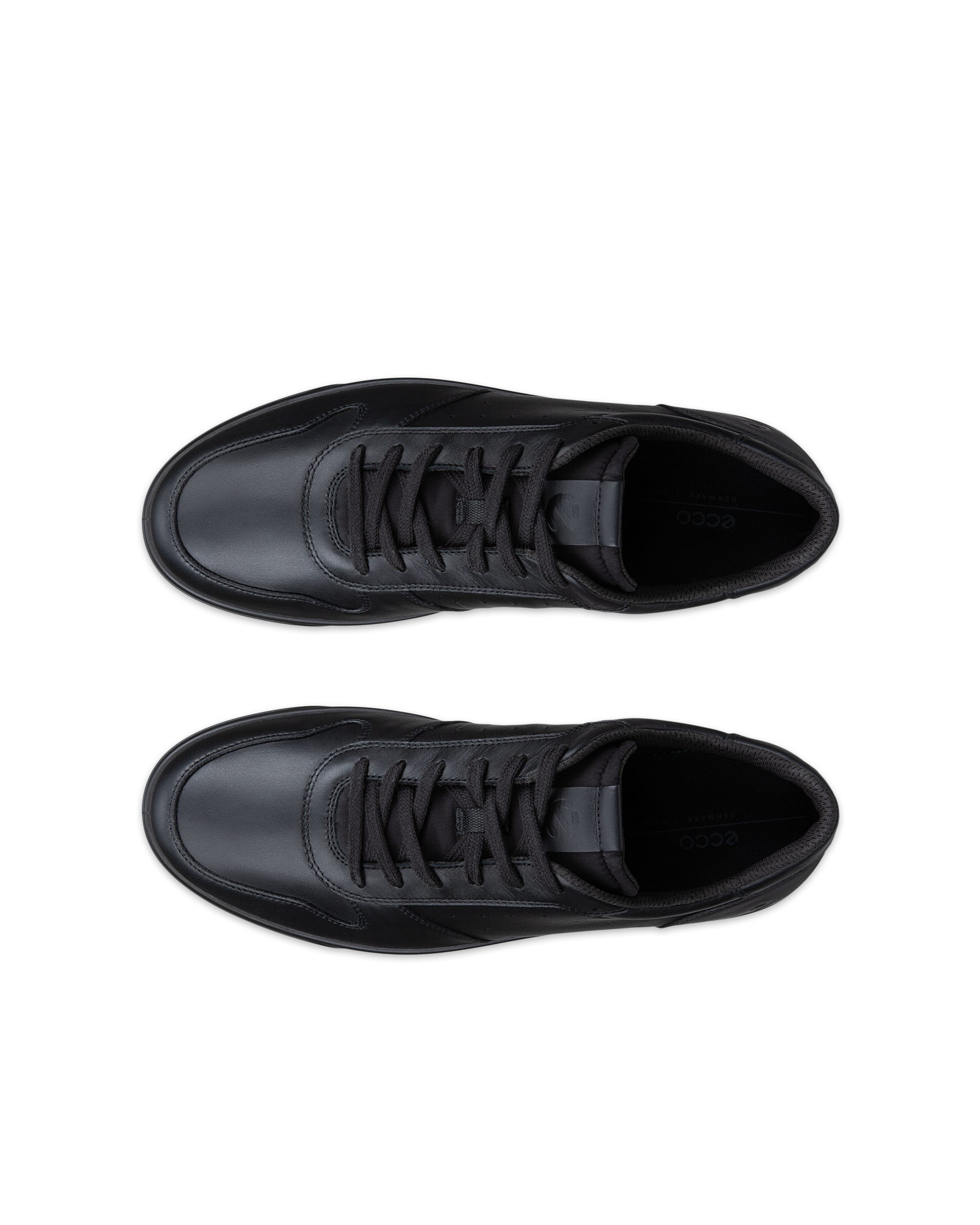Men's ECCO® Street Lite Leather Sneaker - Black - Outside
