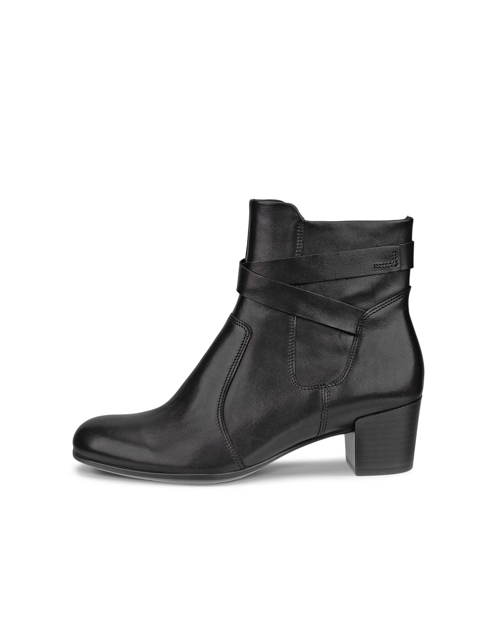 ECCO Shape 35 ウィメンズ レザーアンクルブーツ - ブラック - Outside