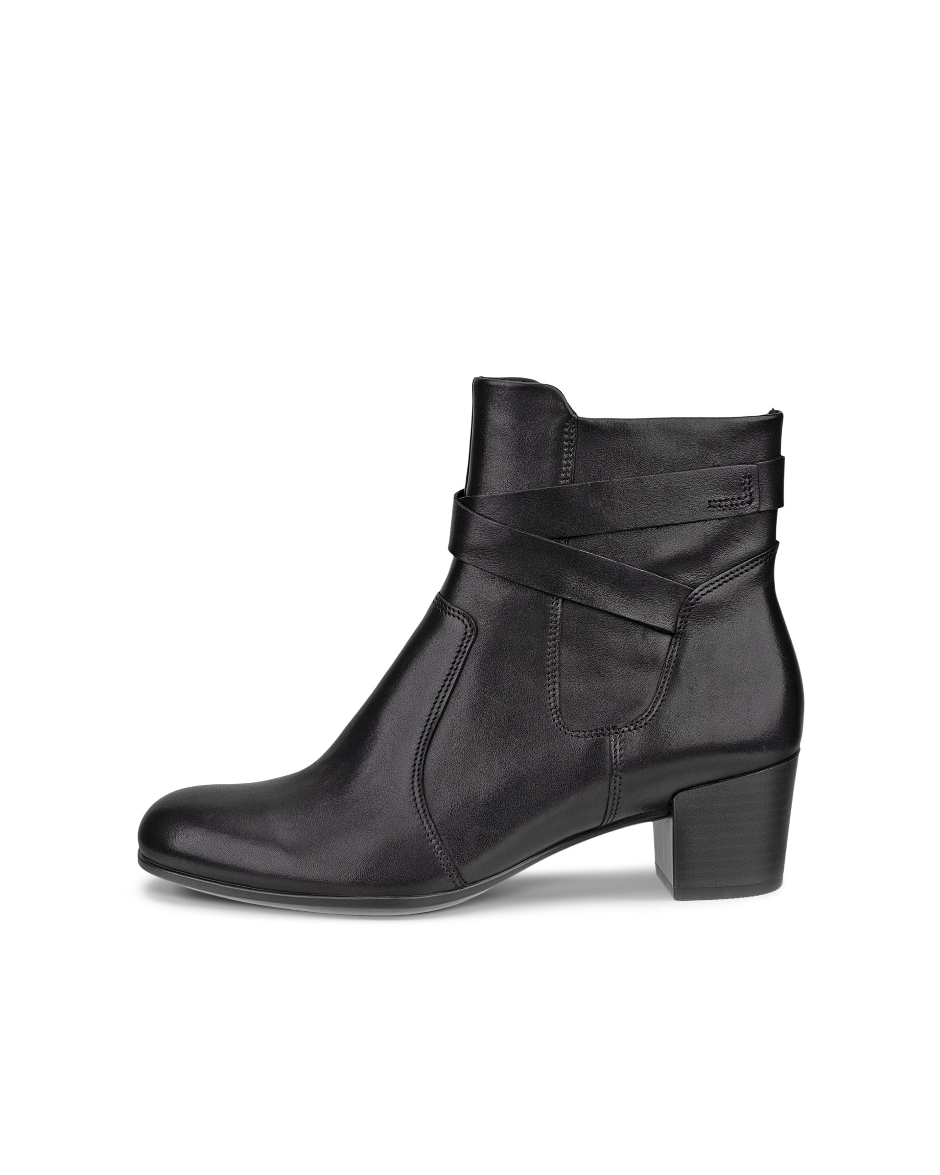 ECCO Shape 35 ウィメンズ レザーアンクルブーツ - ブラック - Outside