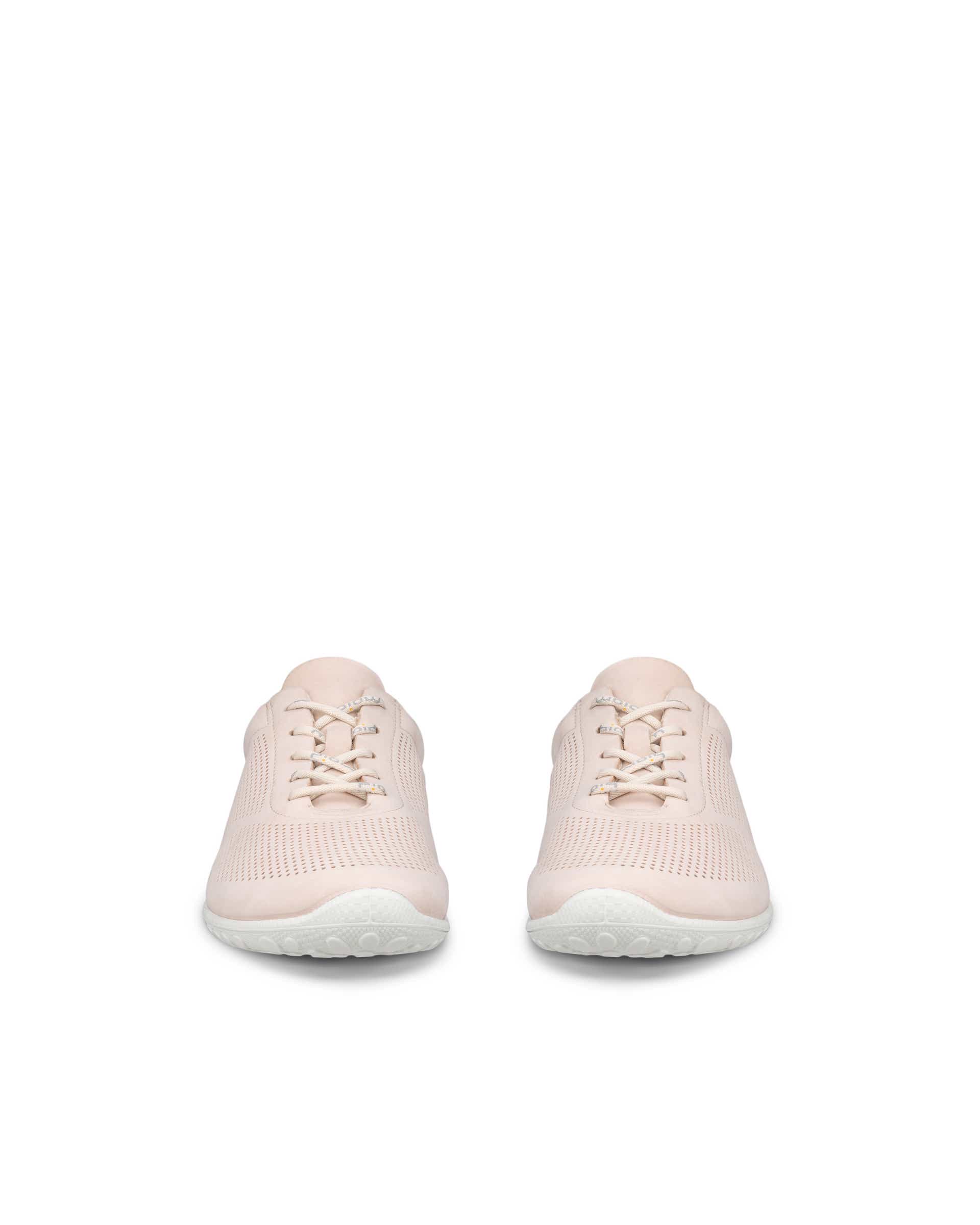 Damskie sznurowane buty z nubuku ECCO® BIOM LITE - Różowy - Front pair