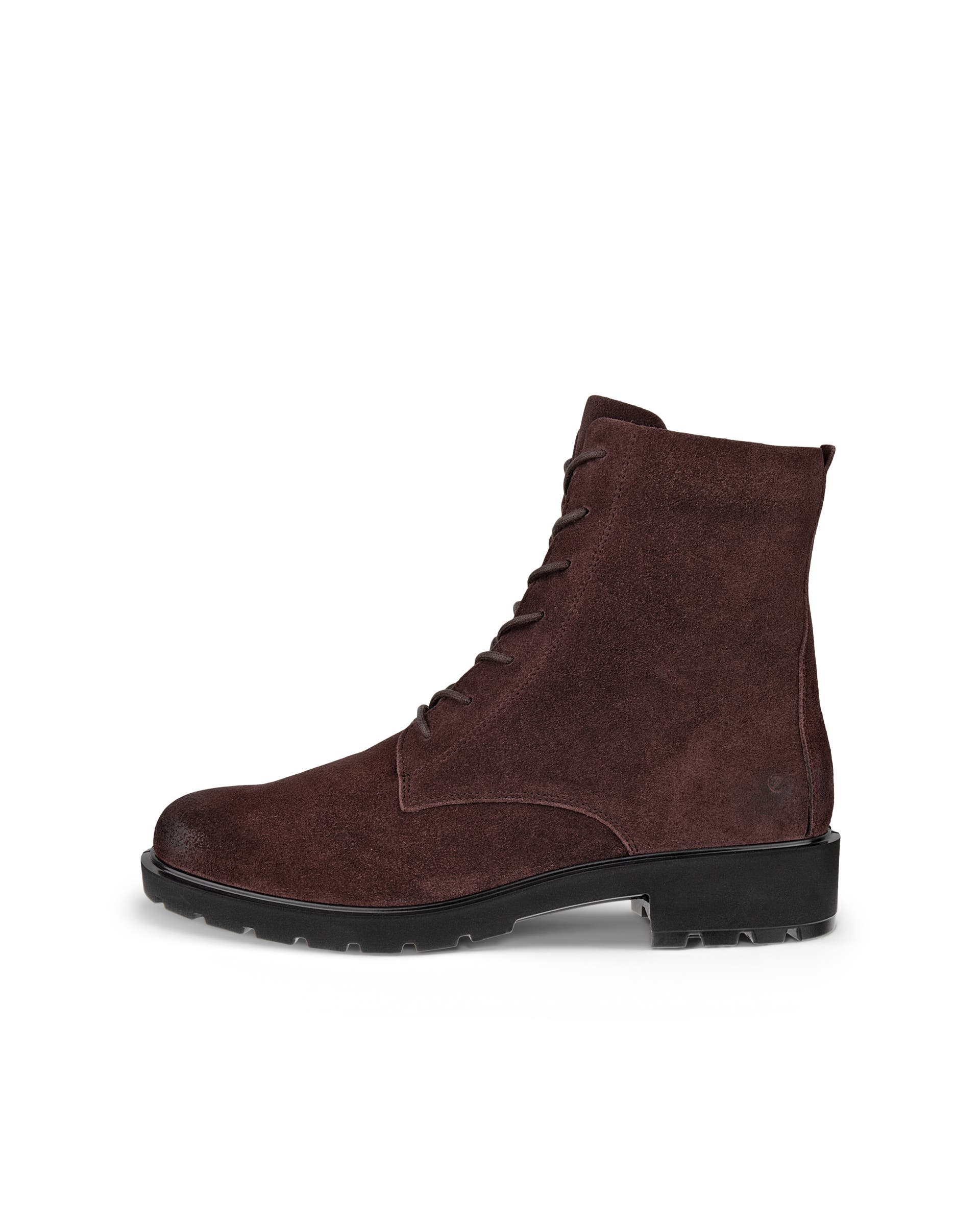 Women's ECCO® Metropole Vienna Leather Mid-Cut Lace-Up Boot - Brown - Outside