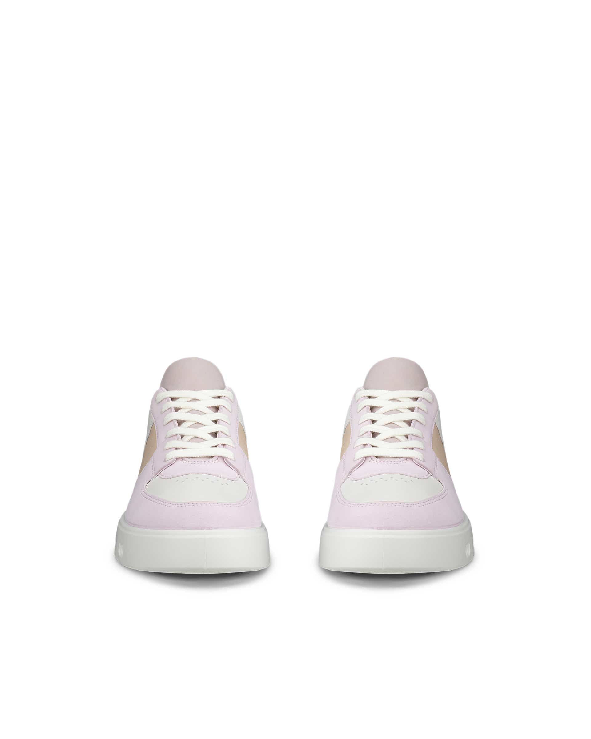 ECCO Street 720 WOMEN ウィメンズ レザーGore-Texスニーカー - ピンク - Front pair