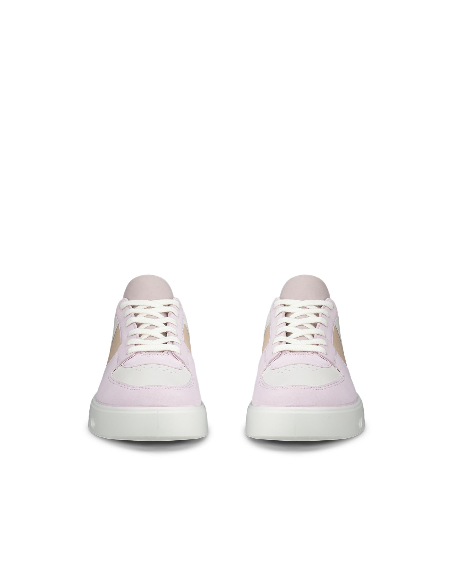 ECCO Street 720 WOMEN ウィメンズ レザーGore-Texスニーカー - ピンク - Front pair