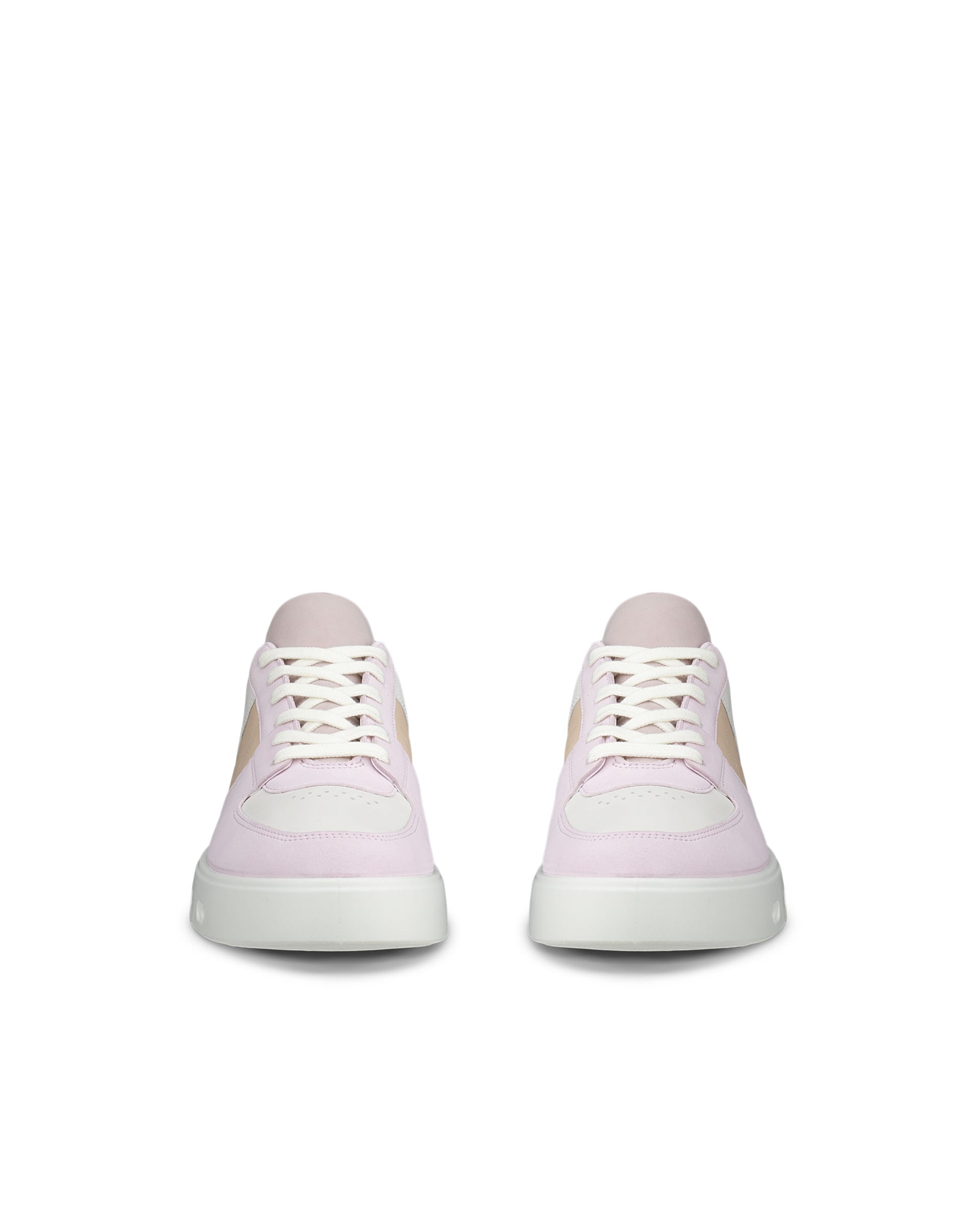 ECCO Street 720 WOMEN ウィメンズ レザーGore-Texスニーカー - ピンク - Front pair