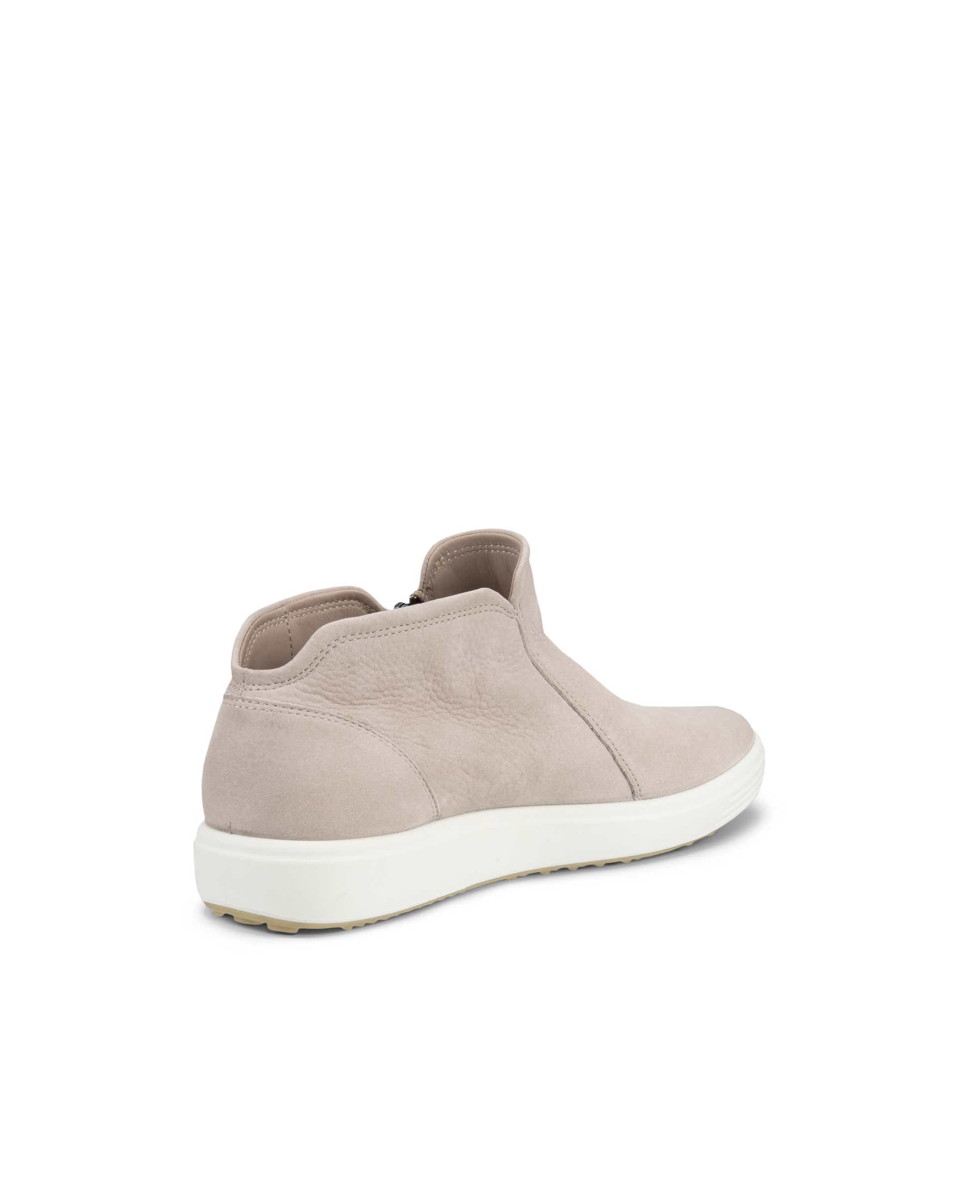 ECCO® SOFT 7 Damen Bootie aus Nubukleder mit Reißverschluss - Grau - Back