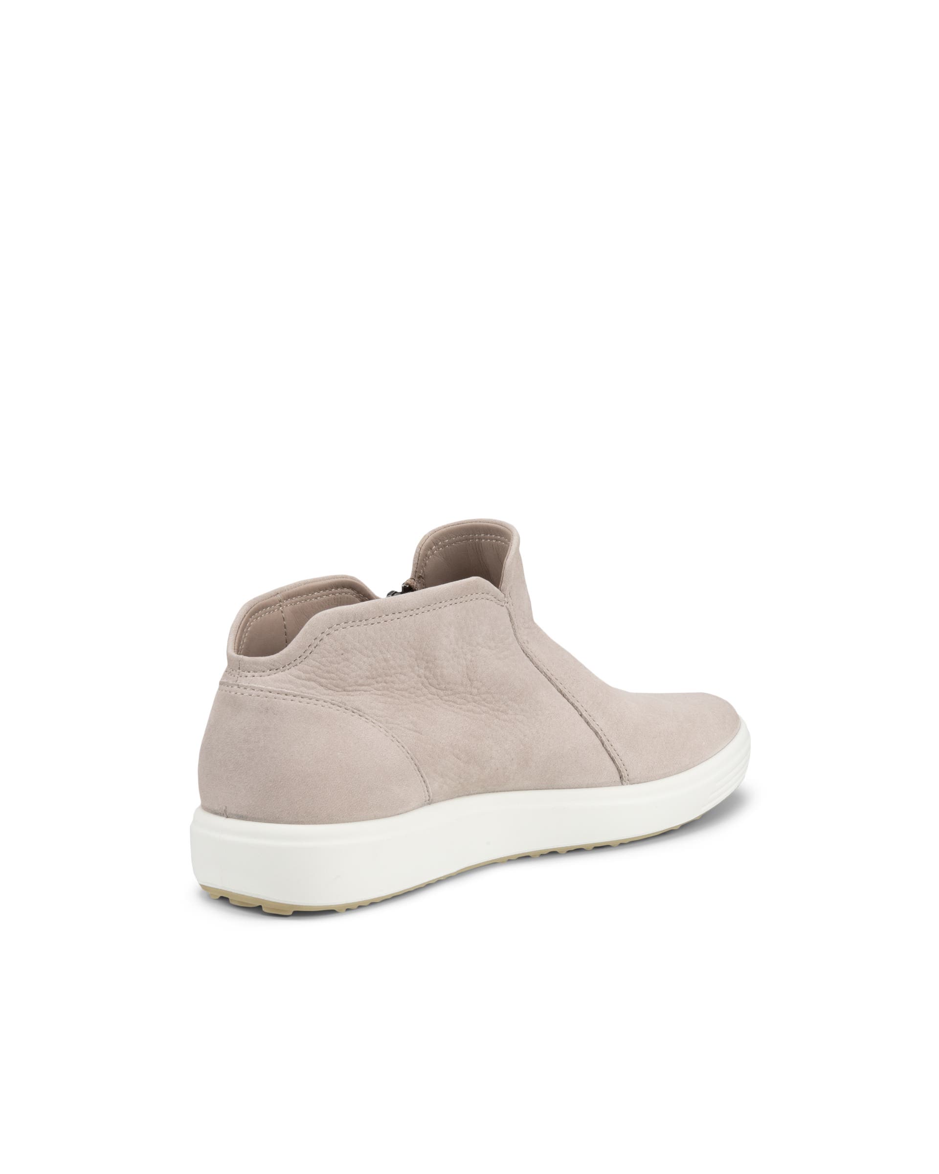 Women's ECCO® Soft 7 Nubuck Zip Bootie - Grey - Back