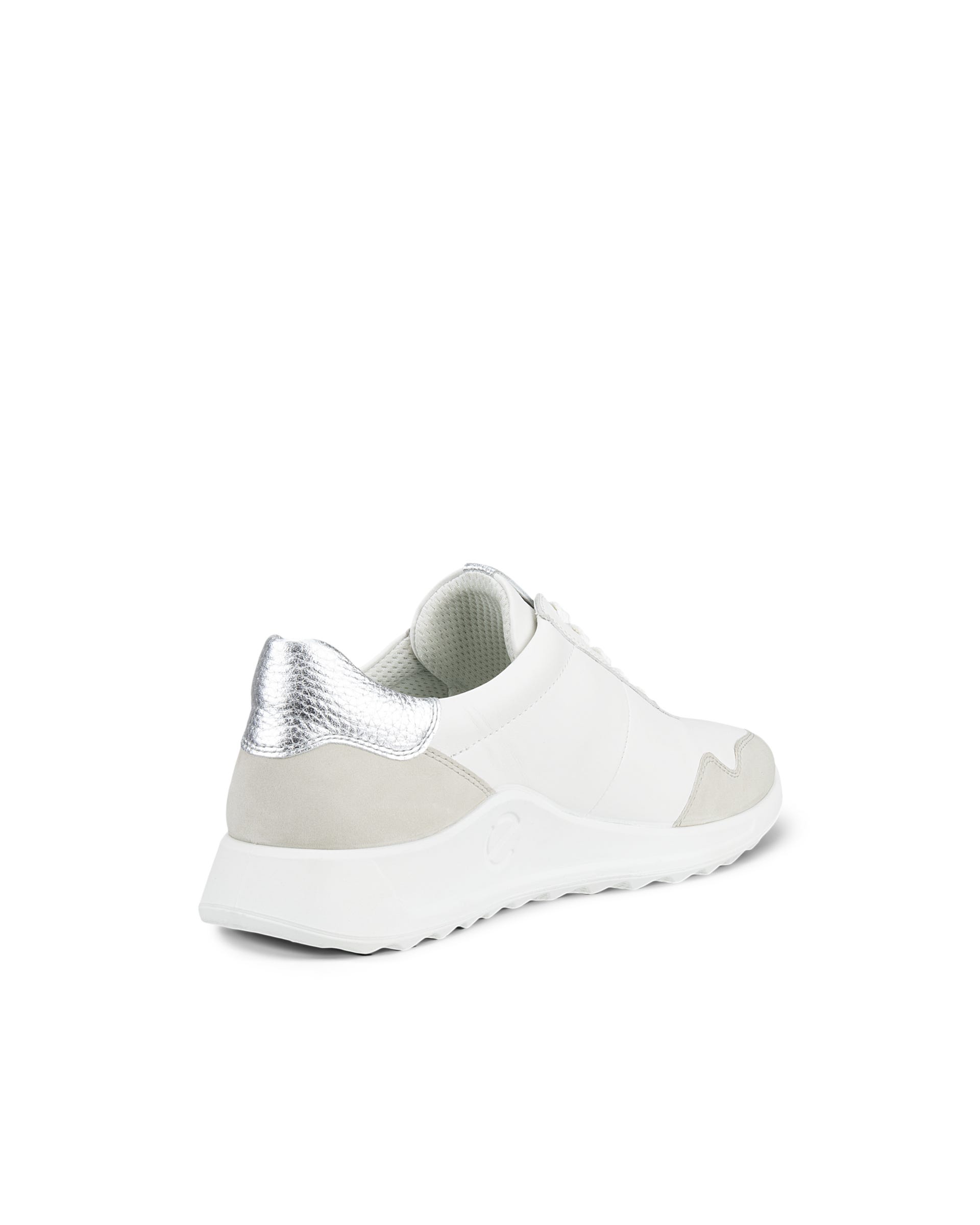 Women's ECCO® Flexure Runner Leather Sneaker - White - Back