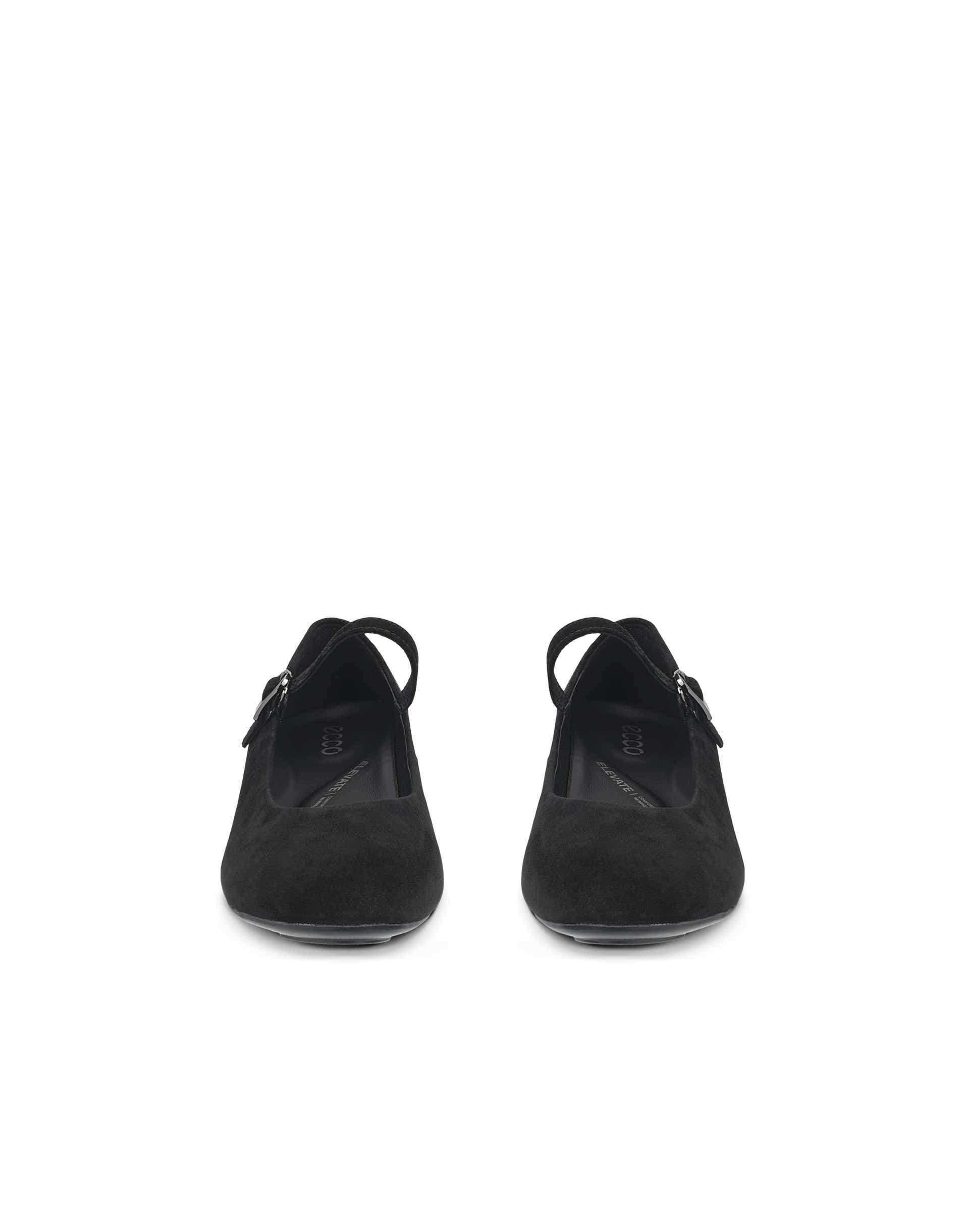 ECCO® ELEVATE WEDGE babies daim pour femme - Noir - Front pair