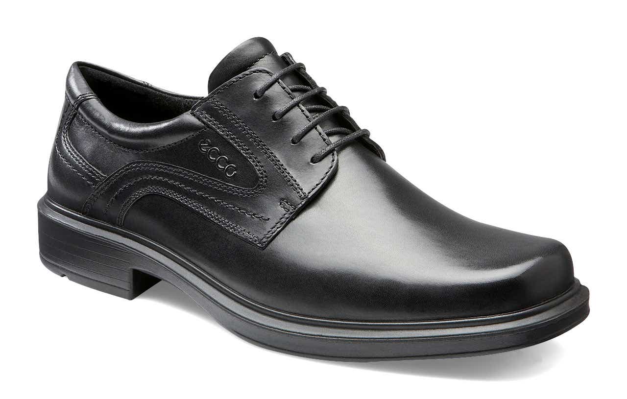 Men's ECCO® Helsinki Leather Derby Shoe - Black - Main