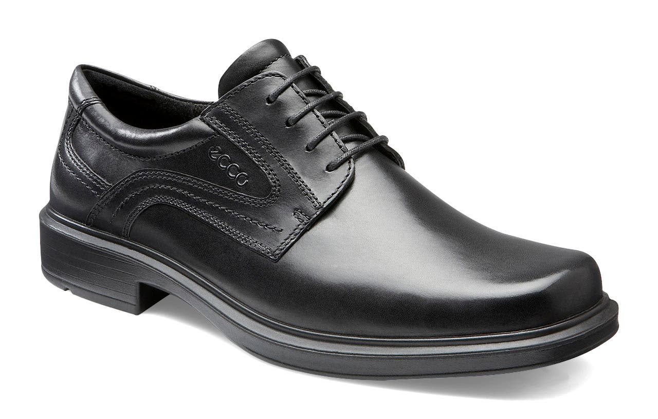 Men's ECCO® Helsinki Leather Derby Shoe - Black - Main