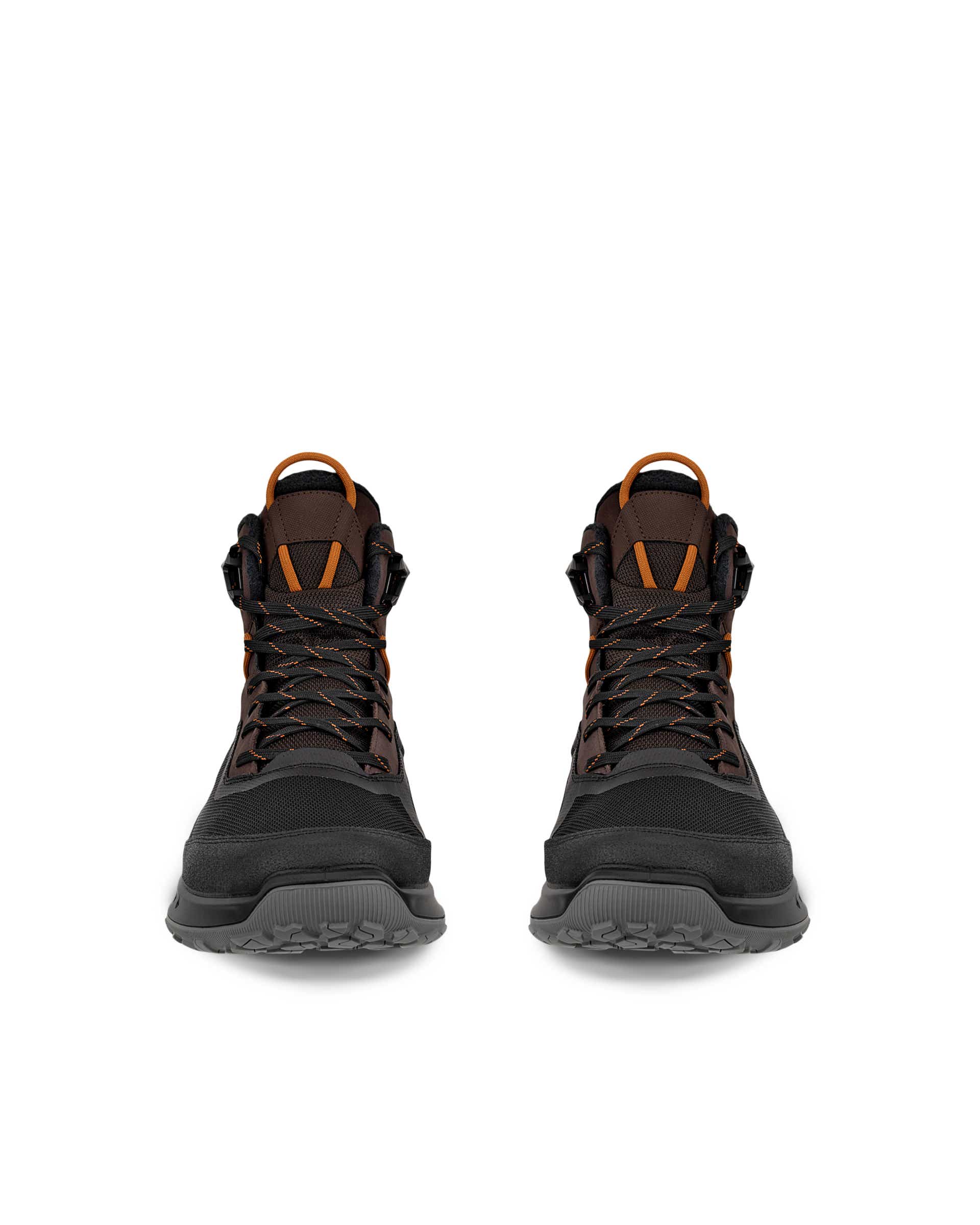 Men's ECCO® Ult-Trn Waterproof Nubuck Hiking Shoe - Brown - Front pair