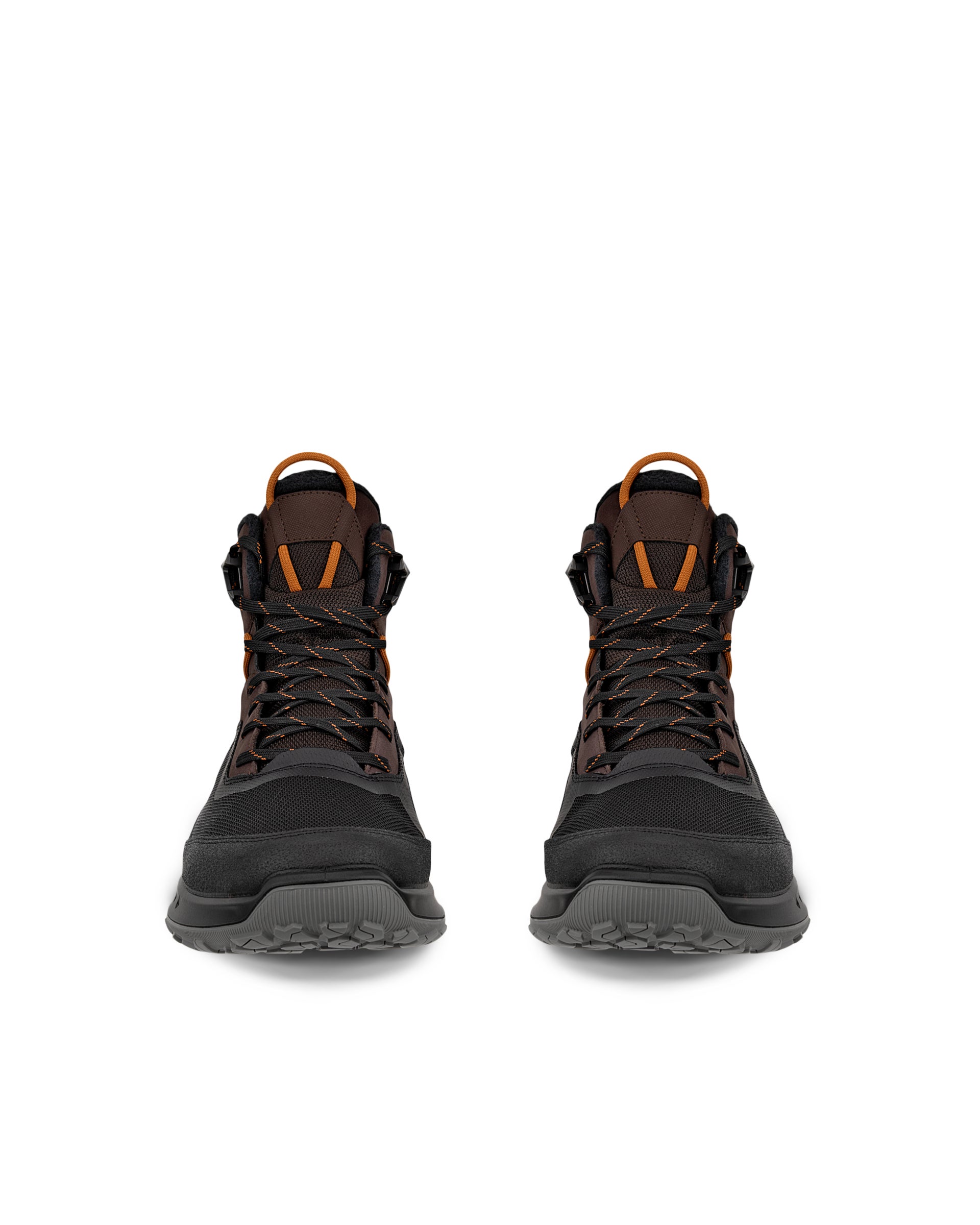 Men's ECCO® Ult-Trn Waterproof Nubuck Hiking Shoe - Brown - Front pair