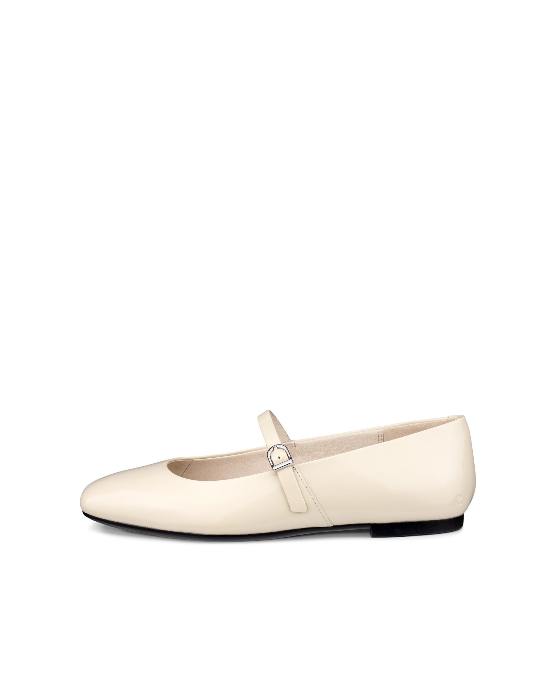 Women's ECCO® Margot Leather Mary Jane Flat - Beige - Outside