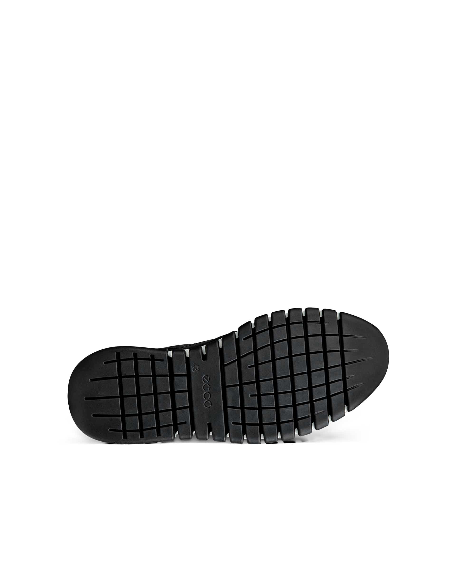 ECCO® Gruuv Studio chaussures sans lacet en cuir pour homme - Noir - Sole