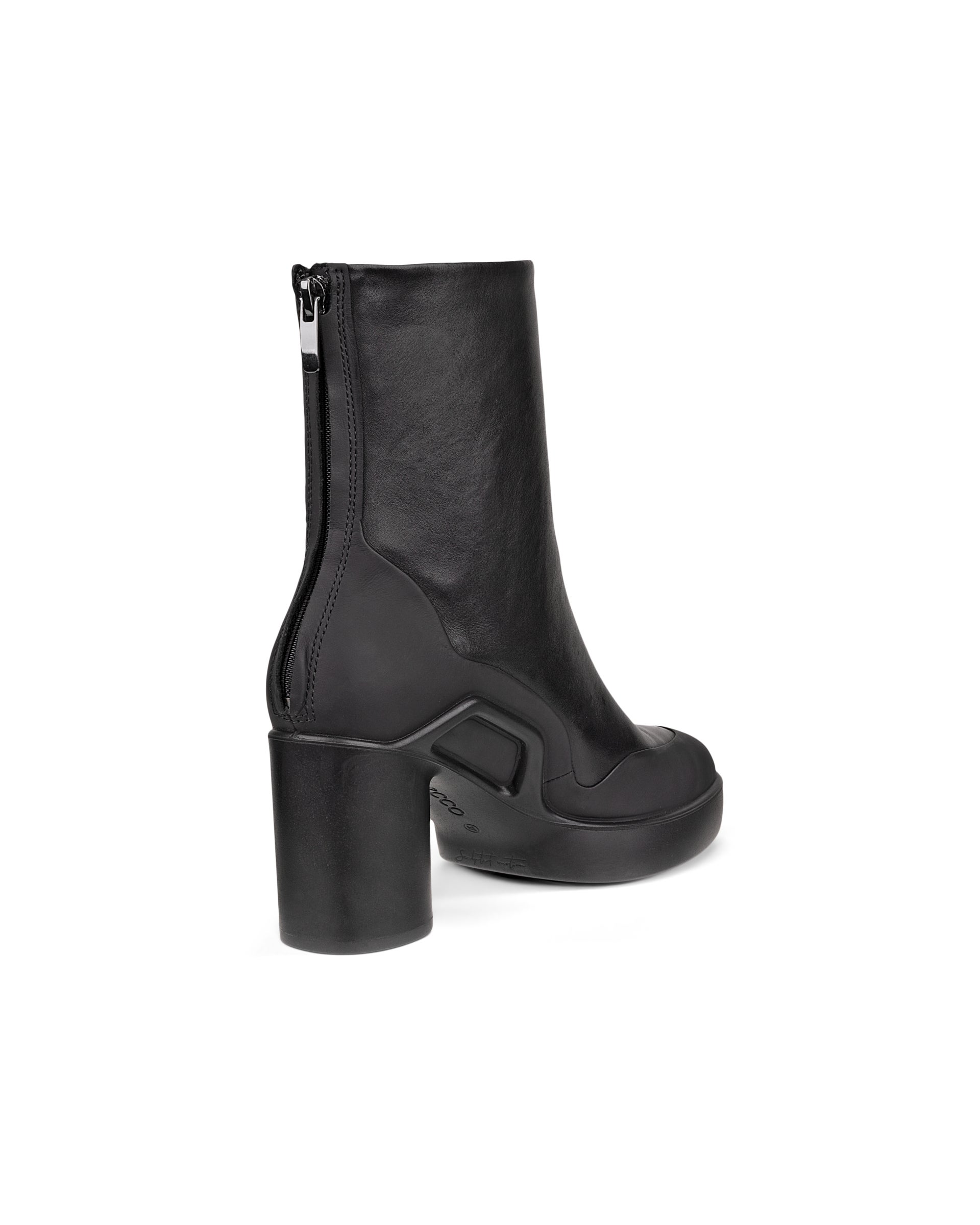 ECCO Shape Sculpted Motion 55 ウィメンズ レザーアンクルブーツ - ブラック - Back