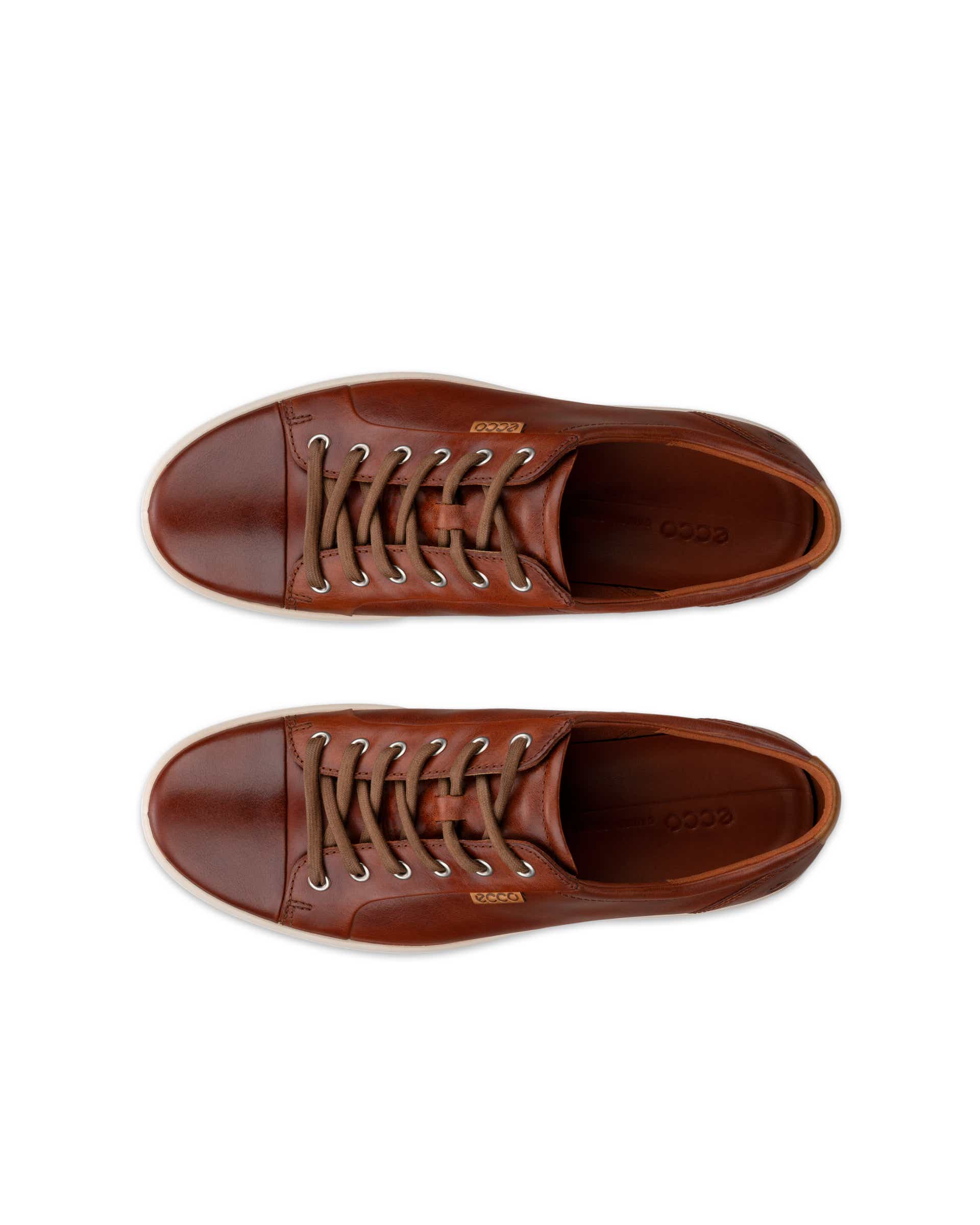 Pánské kožené tenisky ECCO® Soft 7 - Hnědá - Top left pair