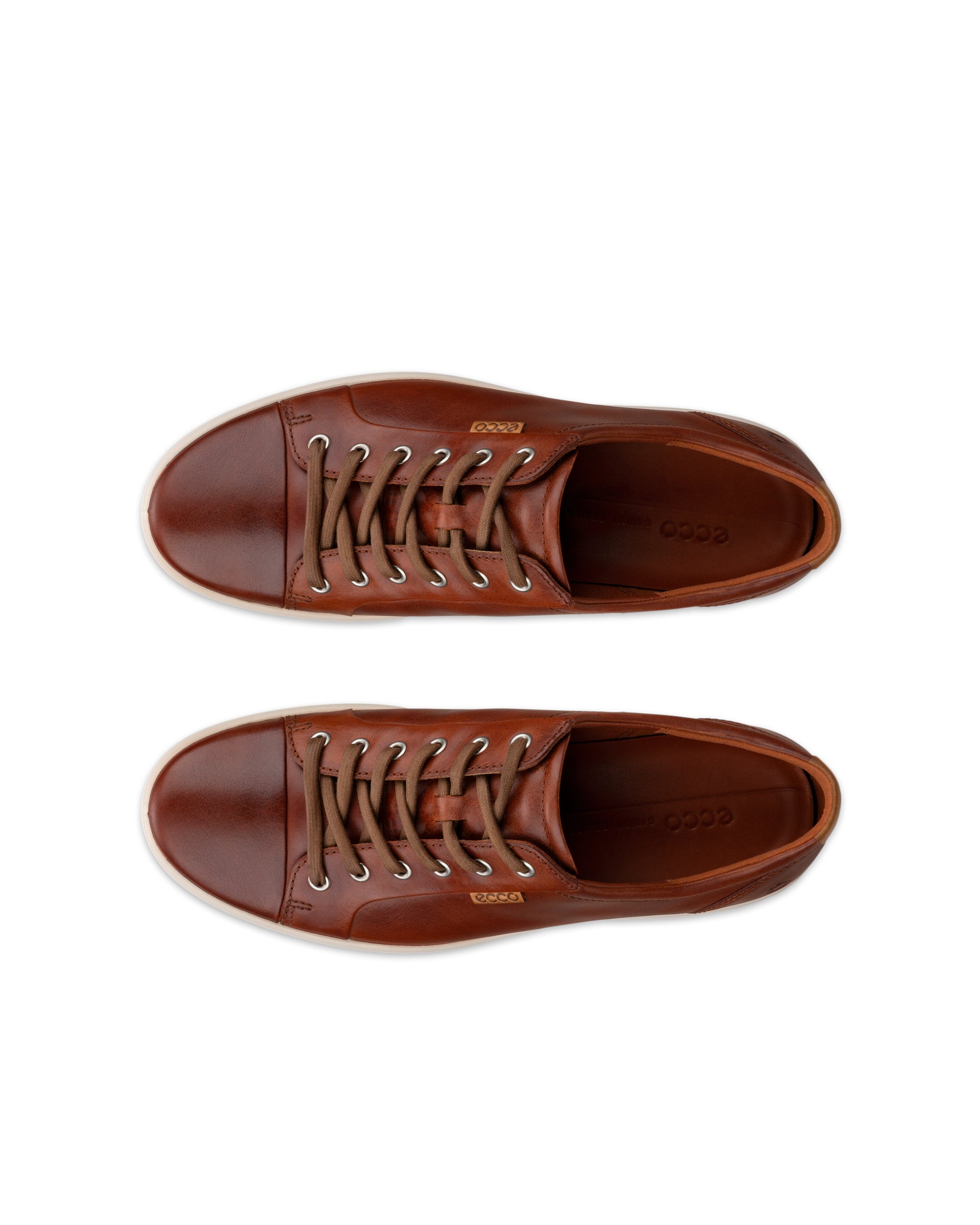 Pánske kožené tenisky ECCO® Soft 7 - Hnedá - Top left pair
