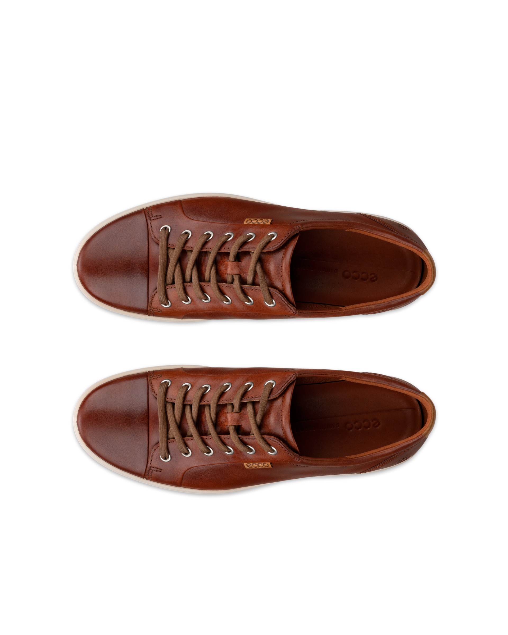 Pánské kožené tenisky ECCO® Soft 7 - Hnědá - Top left pair