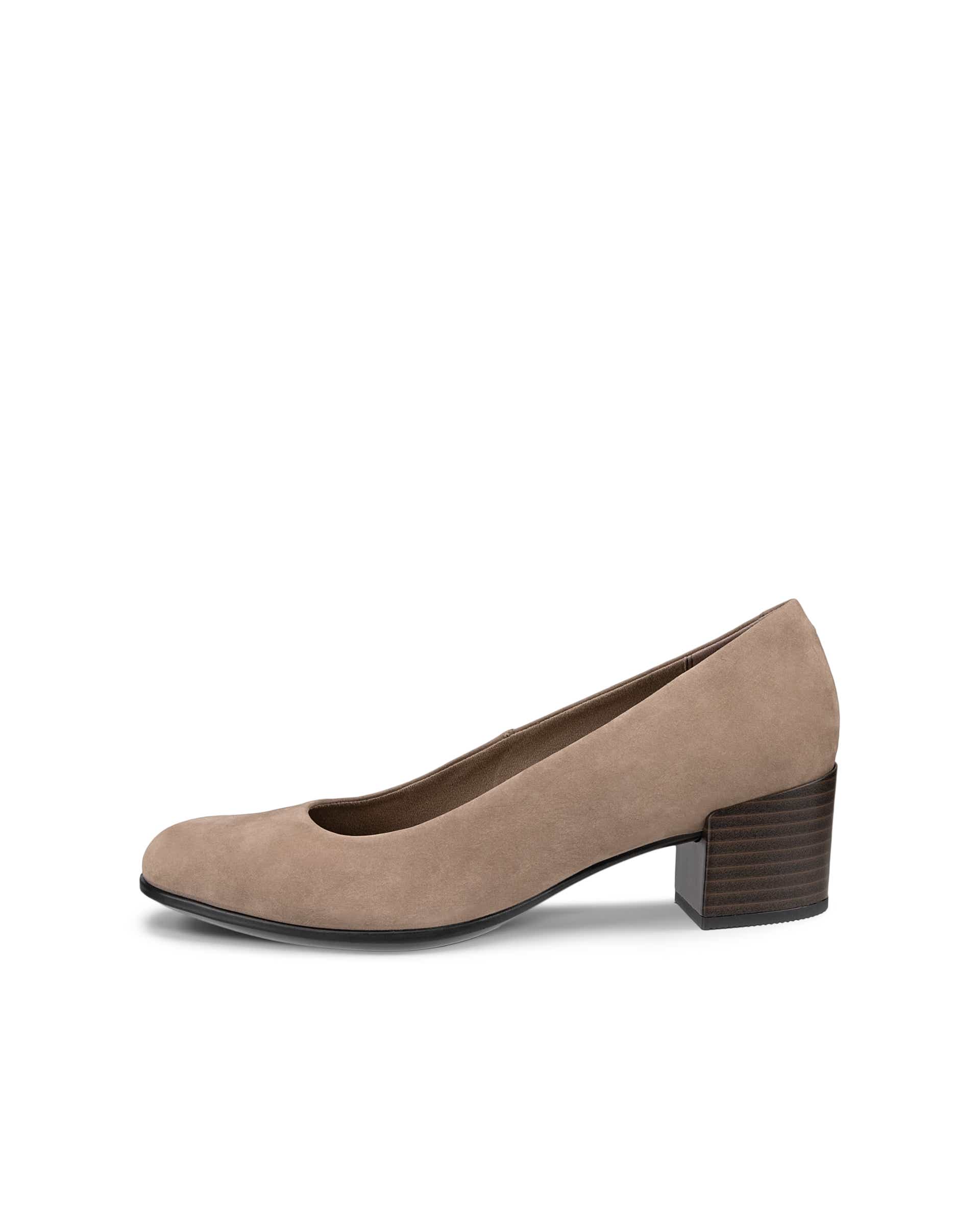 ECCO Dress Classic 35 ウィメンズ レザーブロックヒールパンプス - グレー - Outside