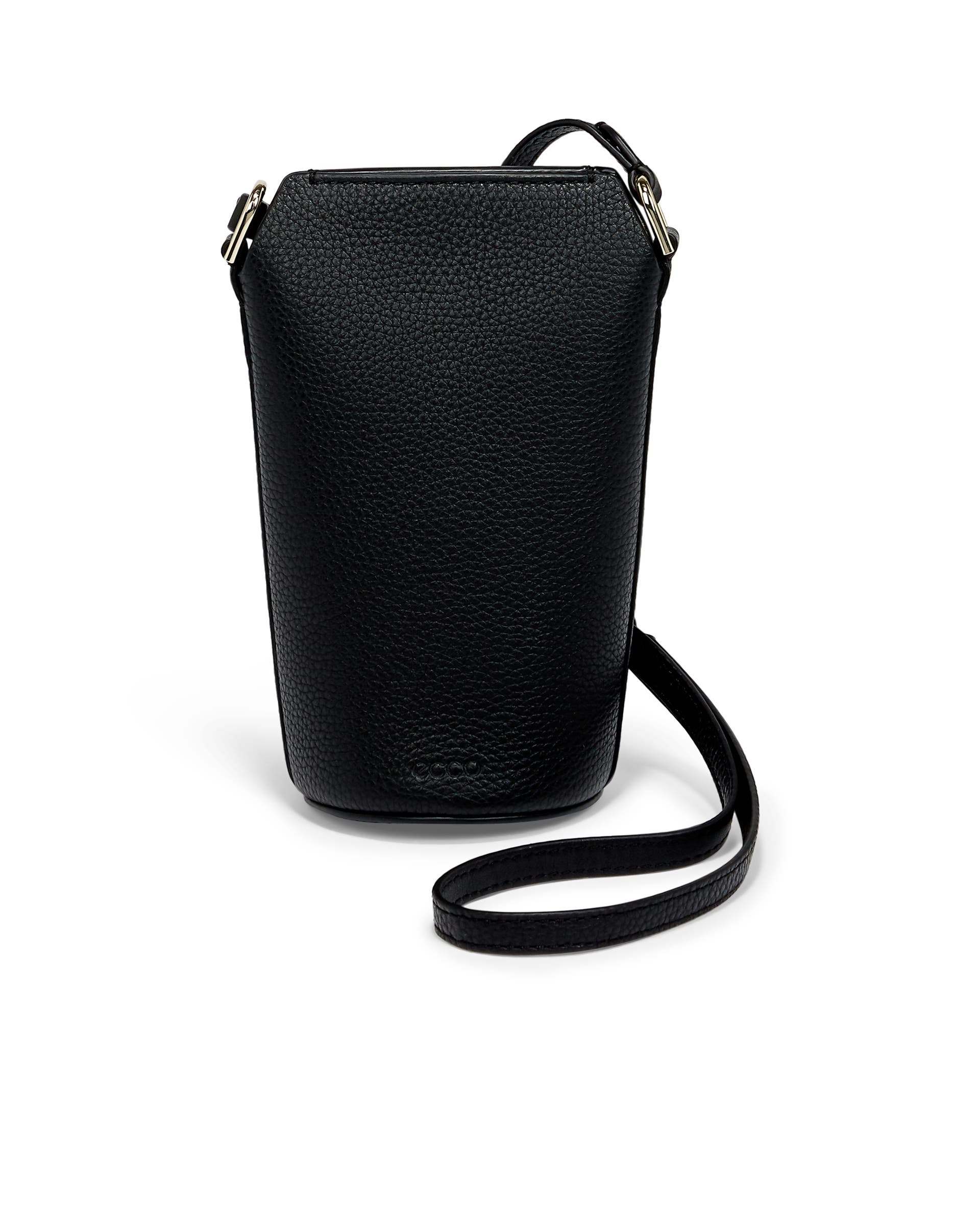 ECCO® Textureblock Pot Leather Crossbody Bag - Black - Main