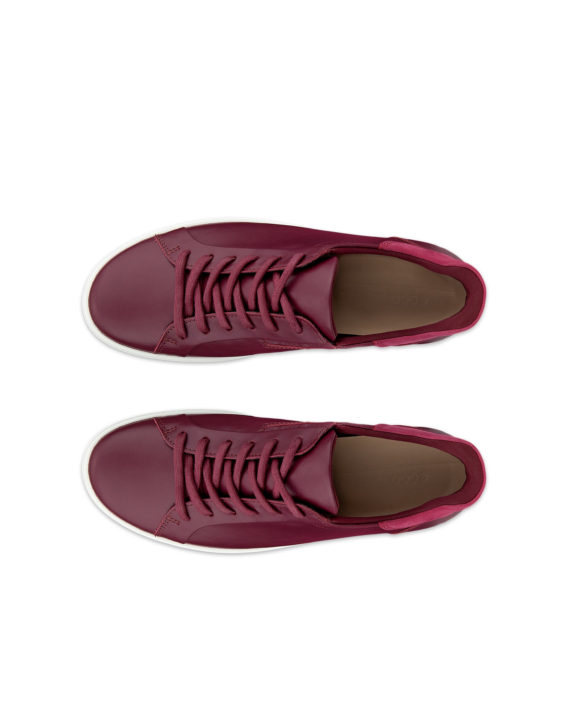 ECCO® SOFT 7 Damen Ledersneaker - Rot - Top left pair