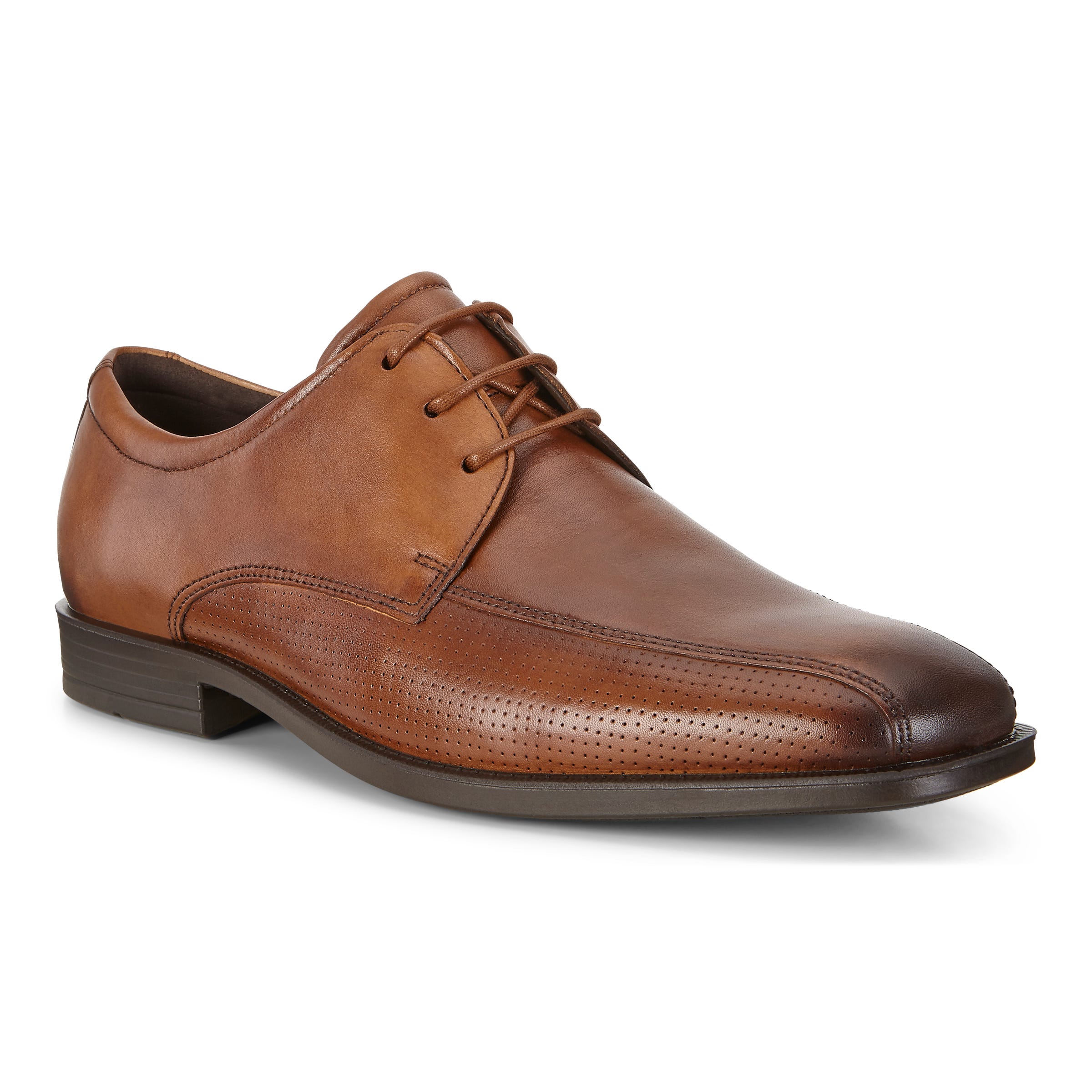 Men's ECCO® Edinburgh Leather Dress Shoe - Brown - Main