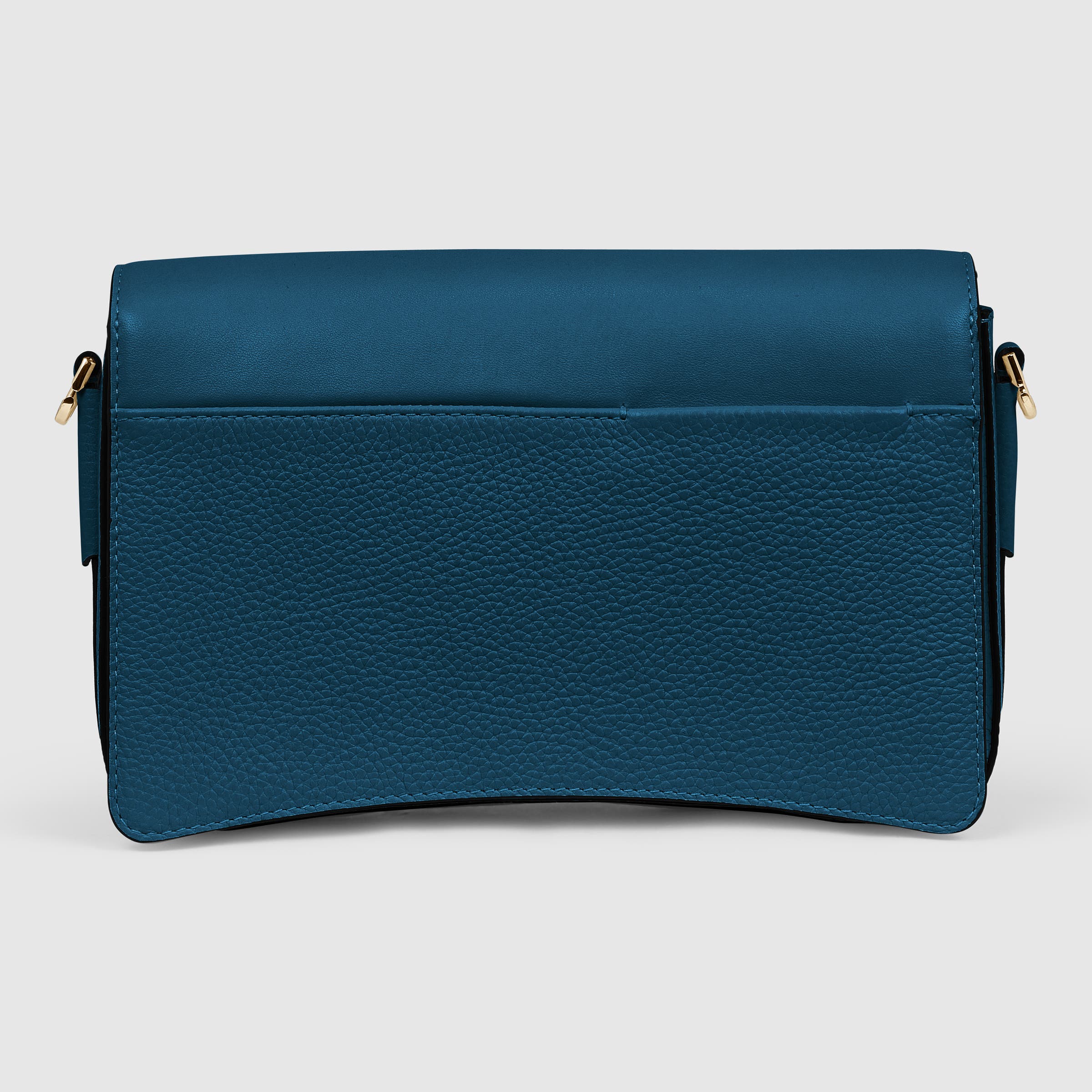 ECCO Textureblock Pinch Full Size レザークロスボディバッグ - ブルー - Back