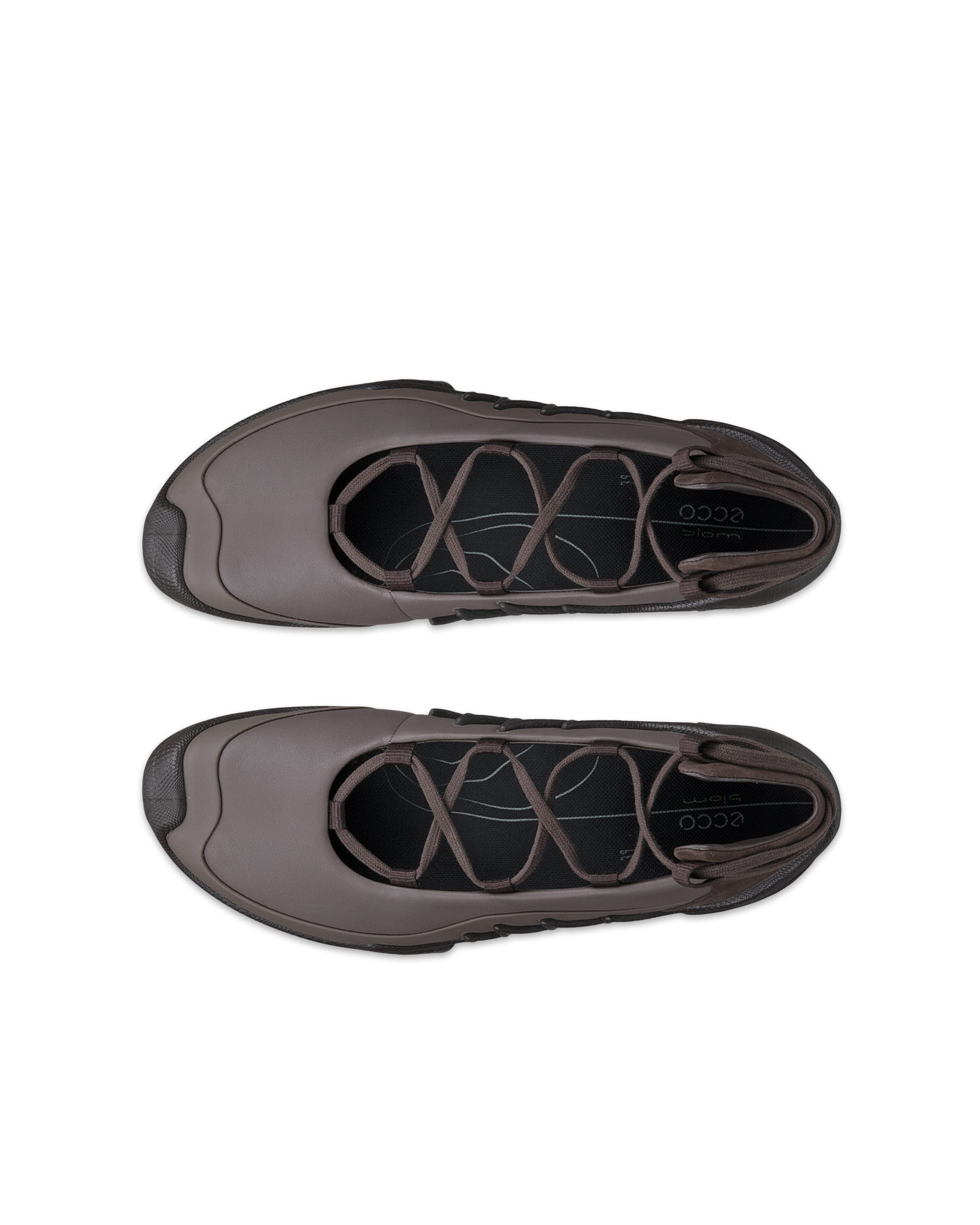 Women's ECCO® BIOM AEX Leather Slip-On Trainer - Brown - Outside