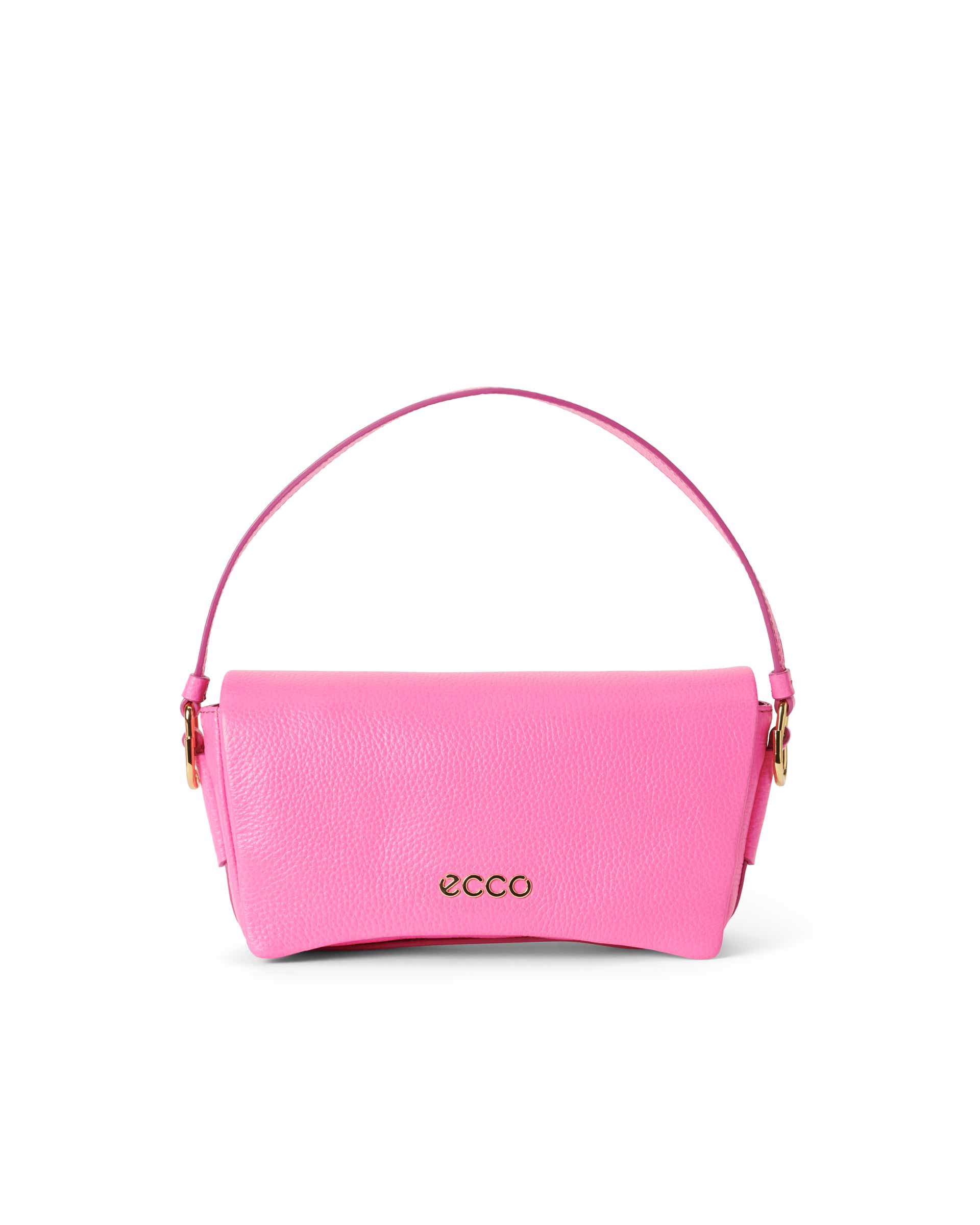 ECCO® Medium Pinch Leather Crossbody Bag - Pink - Main