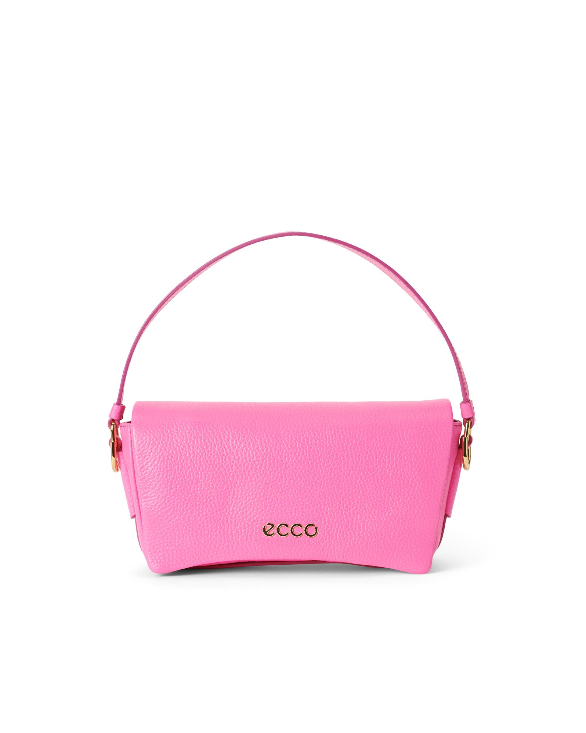 ECCO® Medium Pinch Leather Crossbody Bag - Pink - Main