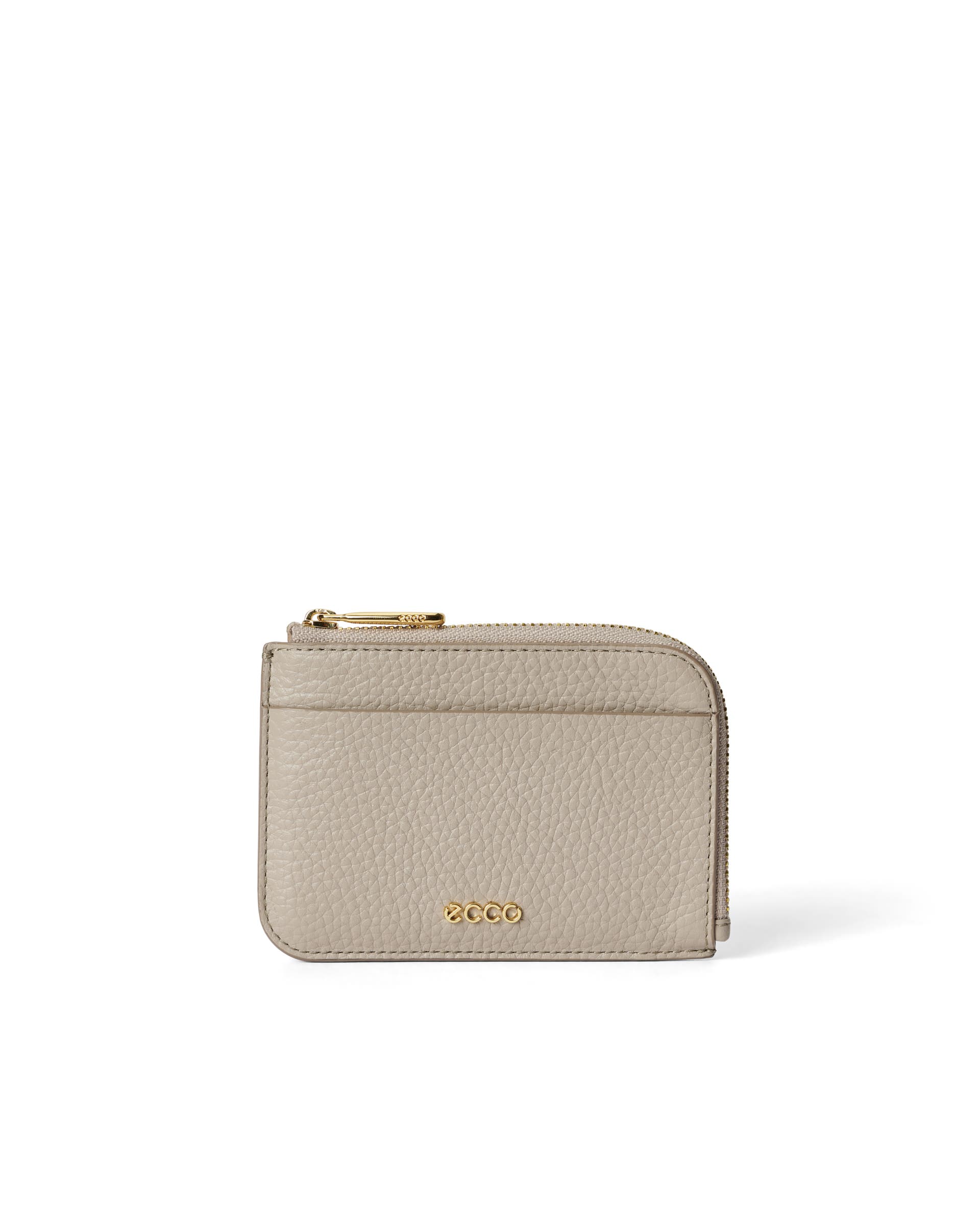 ECCO Card Case Zipped Pebbled レザーカードケース - ベージュ - Main