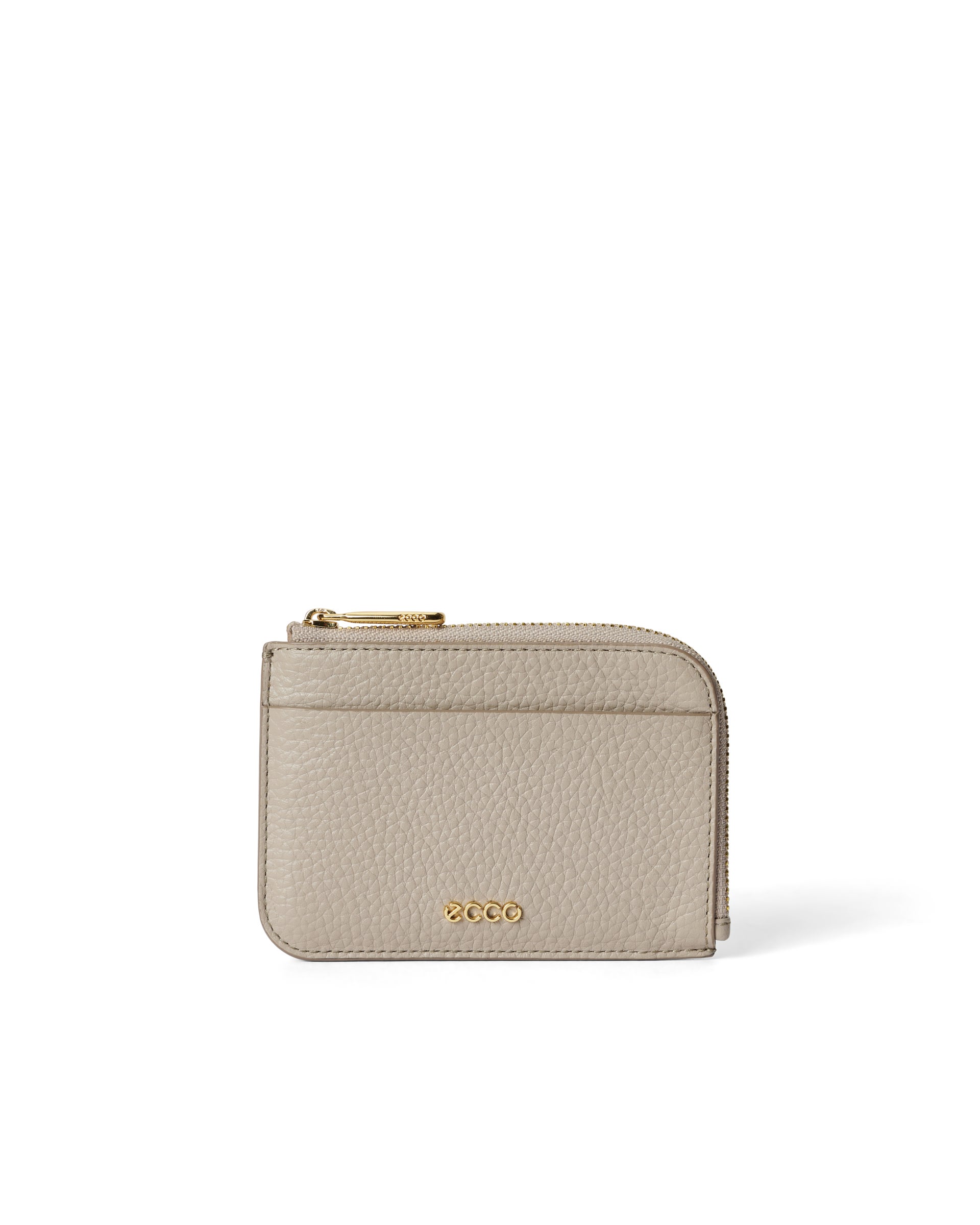 ECCO Card Case Zipped Pebbled レザーカードケース - ベージュ - Main