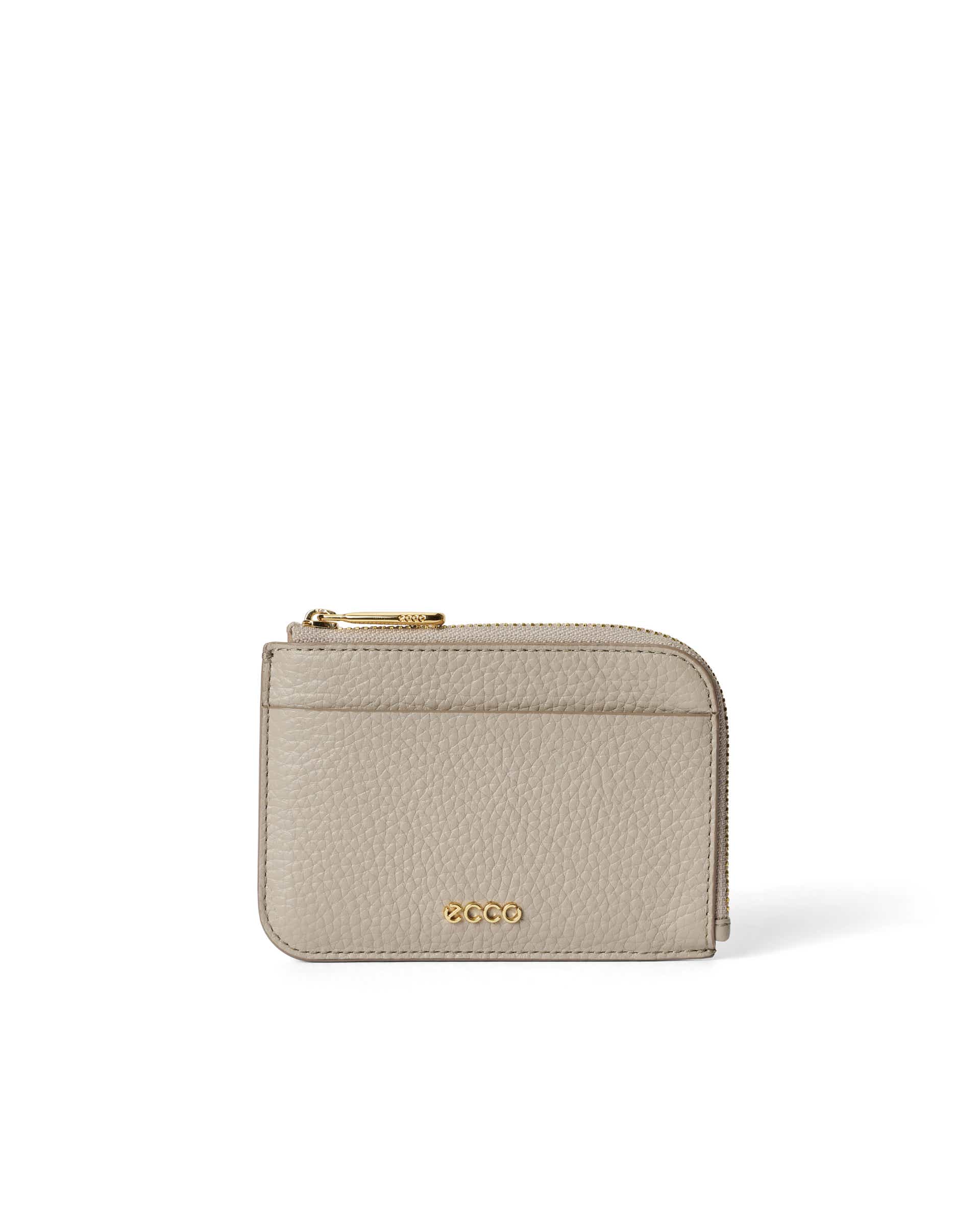 ECCO Card Case Zipped Pebbled レザーカードケース | ベージュ ECCO Card Case Zipped Pebbled レザーカードケース | ベージュ