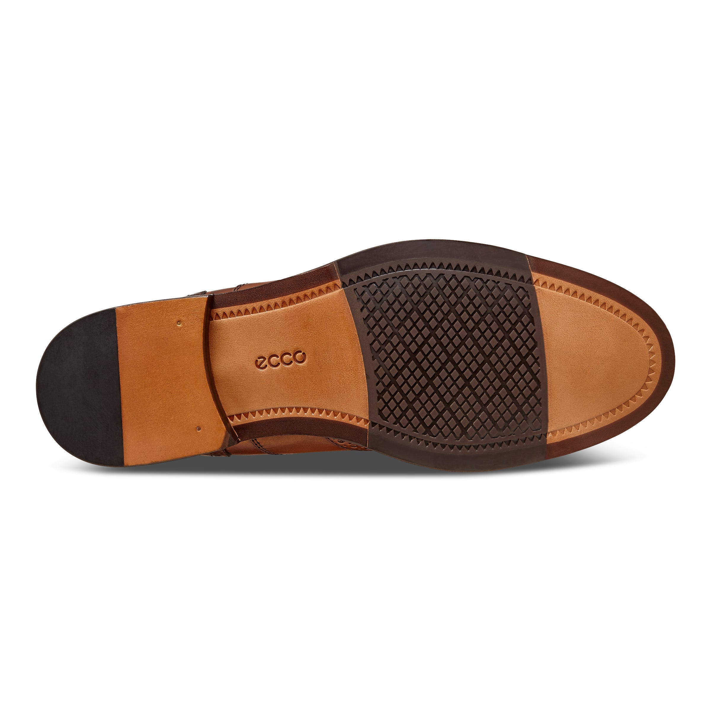 ECCO London Brogue Tie - Brown - Sole