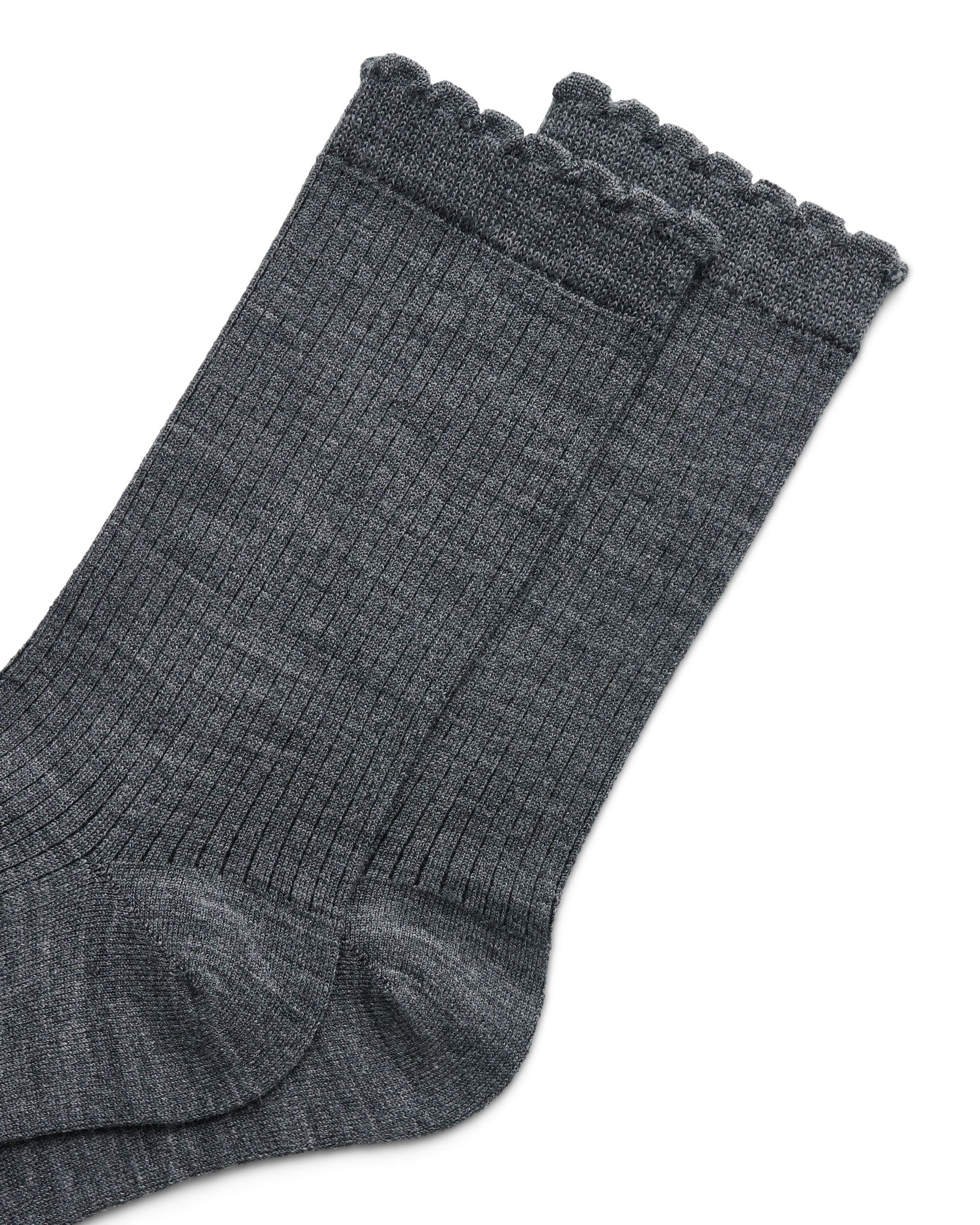 Women's ECCO® Hygge Femme Mid-Cut Socks - Grey - Detail-1