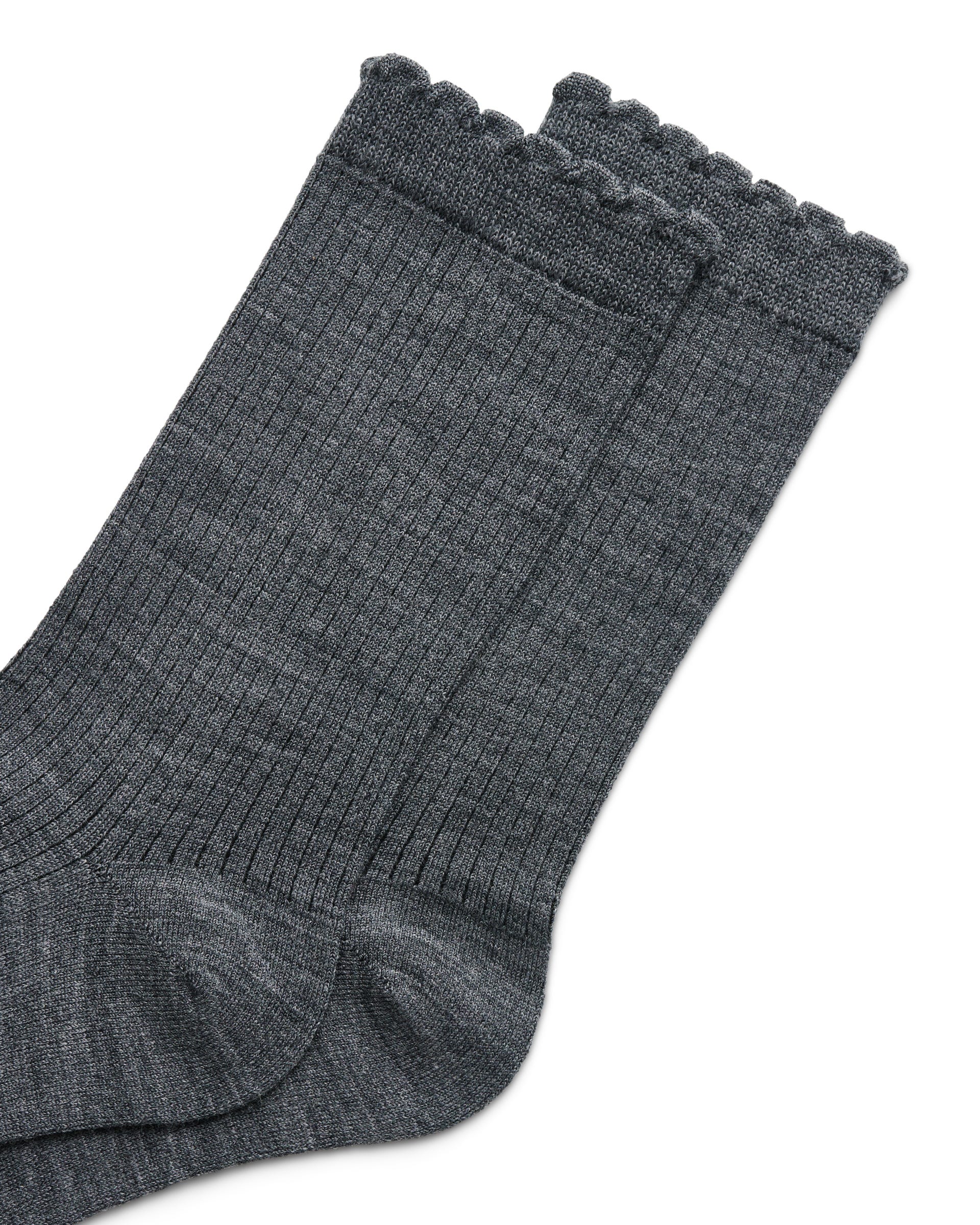 Women's ECCO® Hygge Femme Mid-Cut Socks - Grey - Detail-1