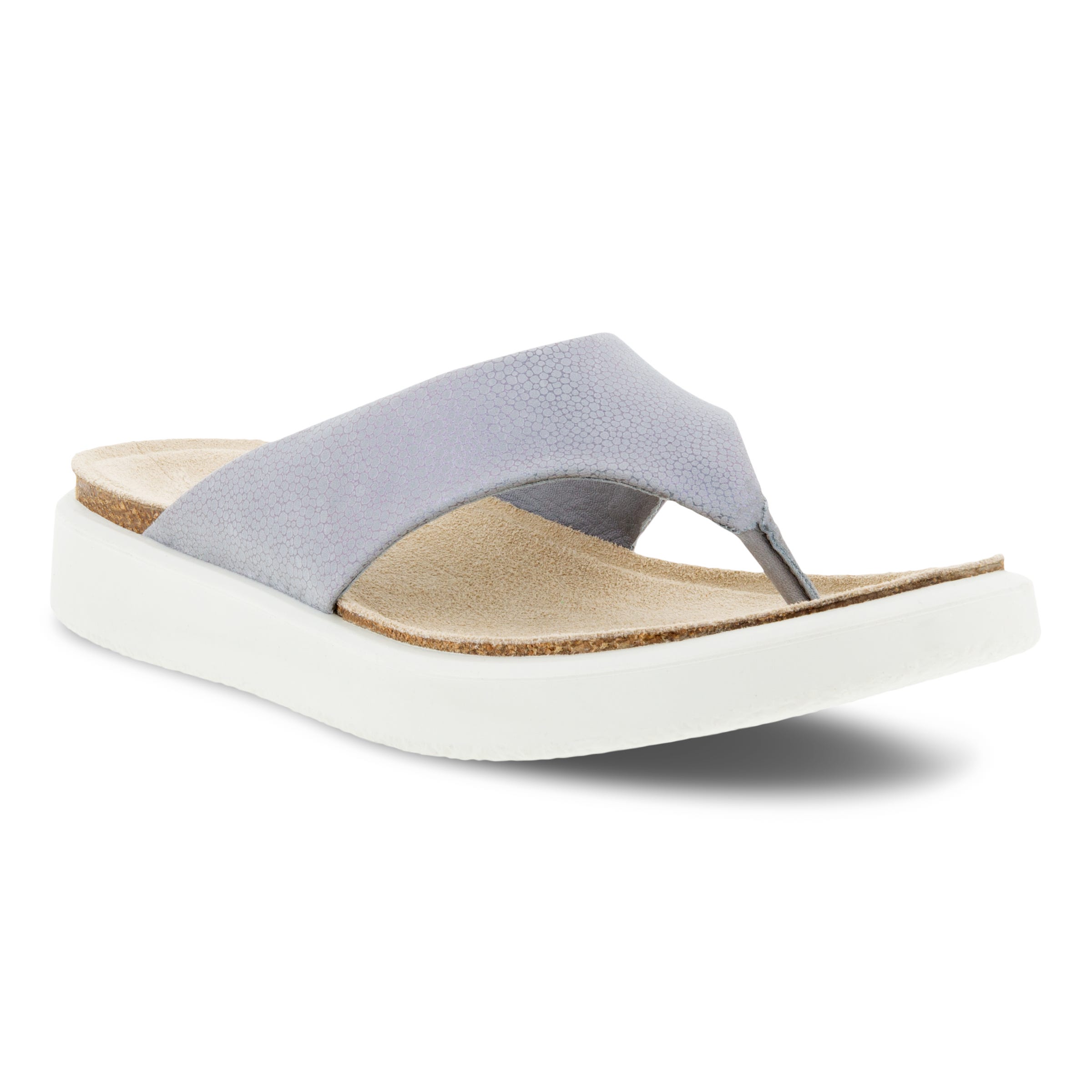 Women's ECCO® Corksphere Leather Sandal - Blue - Main