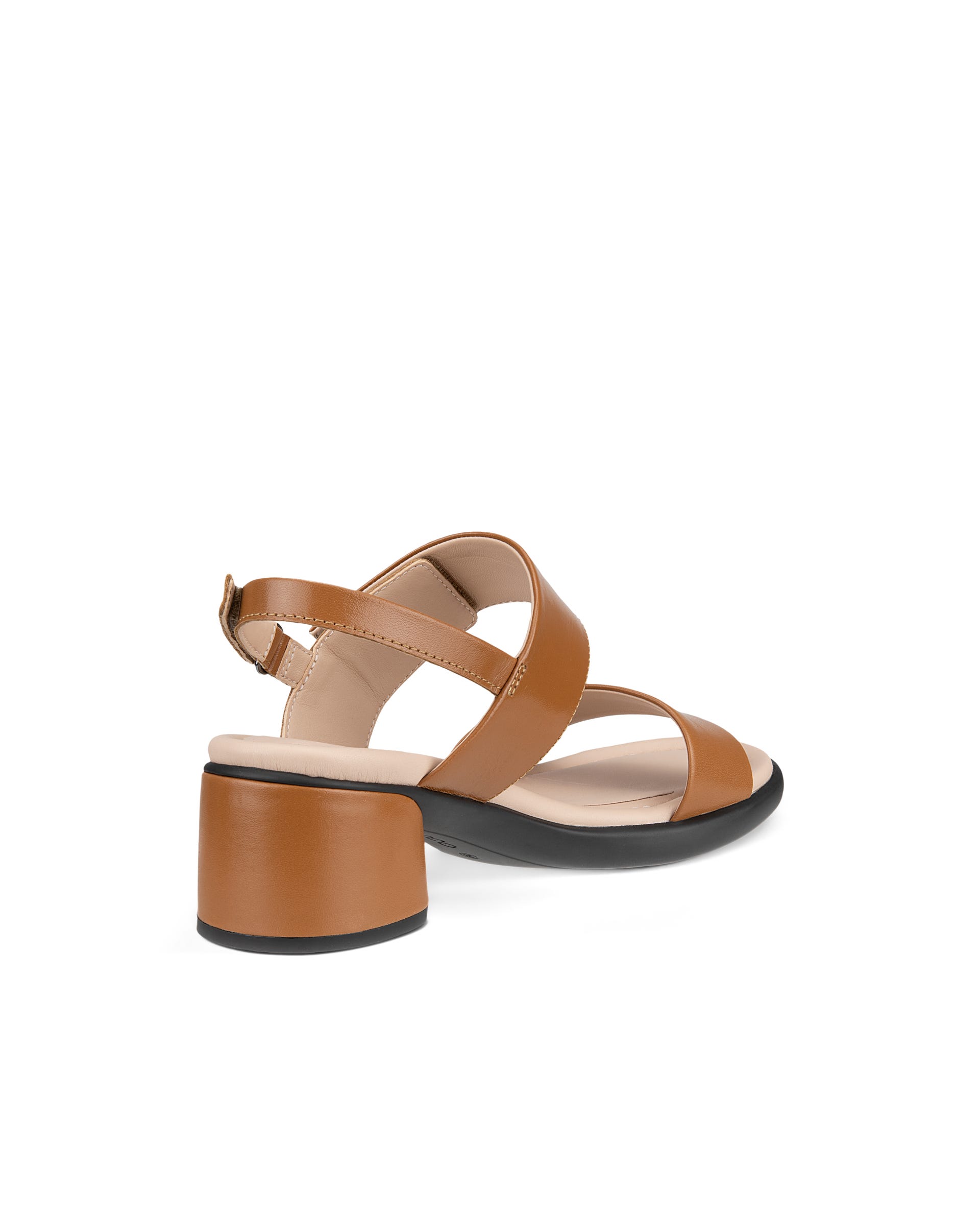 Women's ECCO® Sculpted LX 35 Leather Heeled Sandal - Brown - Back