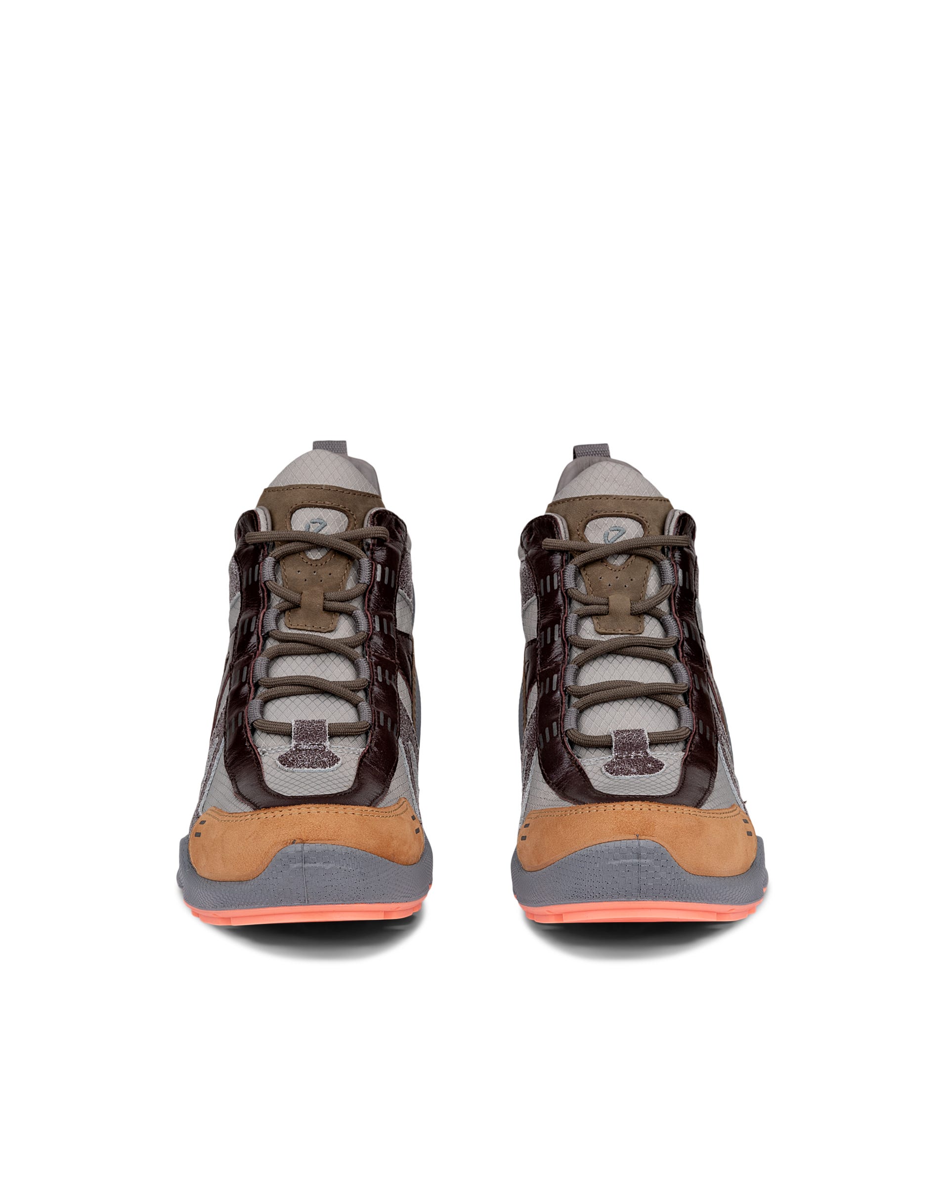 ECCO BIOM C 65 ウィメンズ レザー ハイヒール シューズ - グレー - Front pair