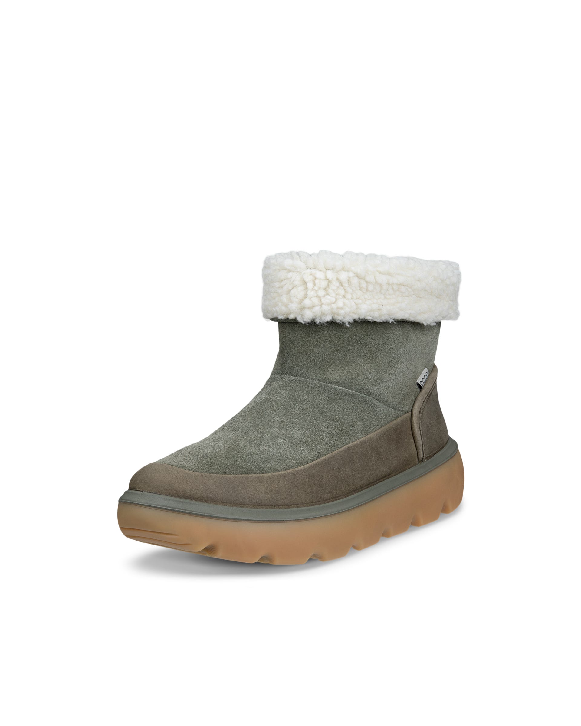Women's ECCO® GLACIA Suede Waterproof Winter Boot - Green - Outside