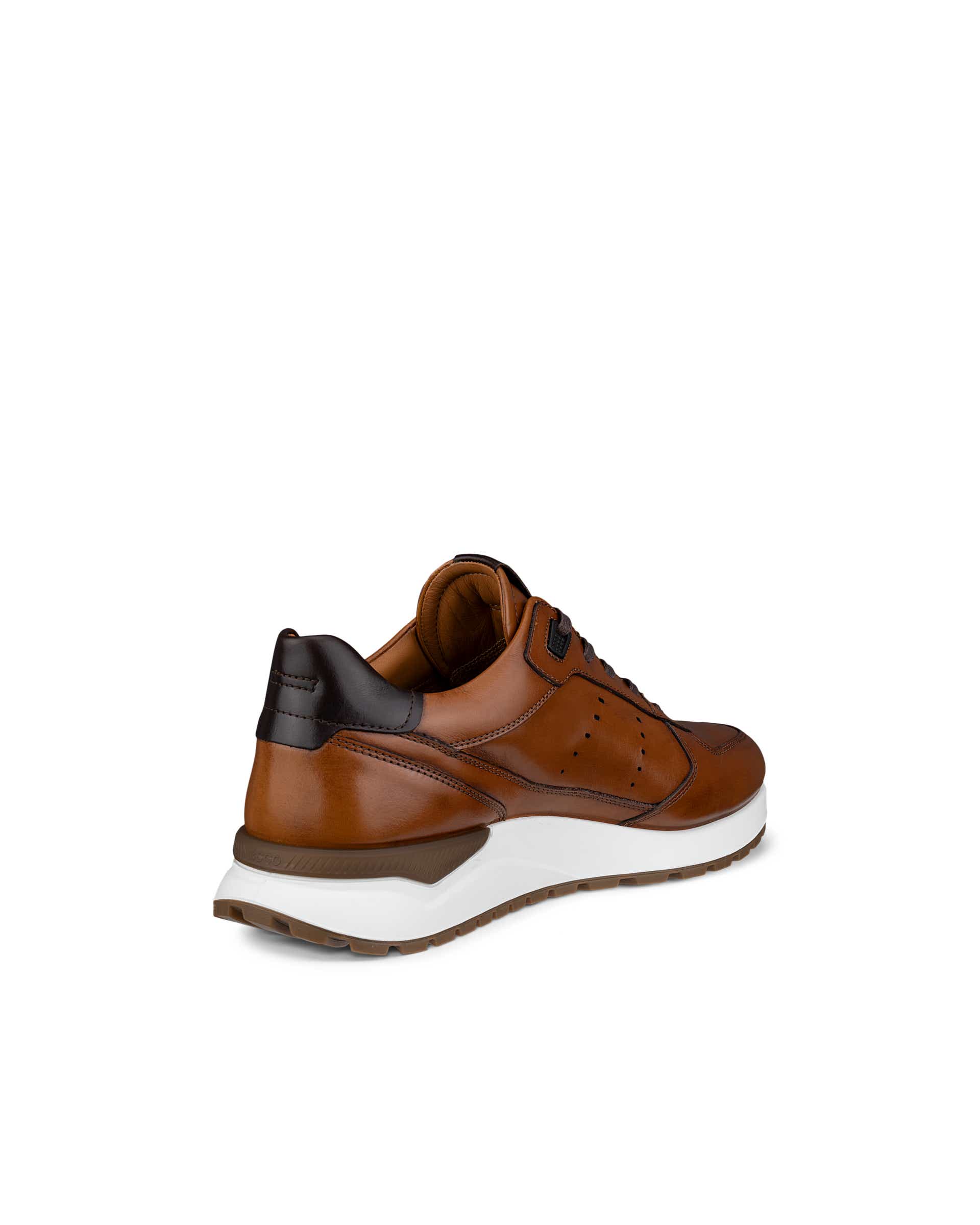 Men's ECCO® ASTIR NEO Leather Sneaker - Brown - Back