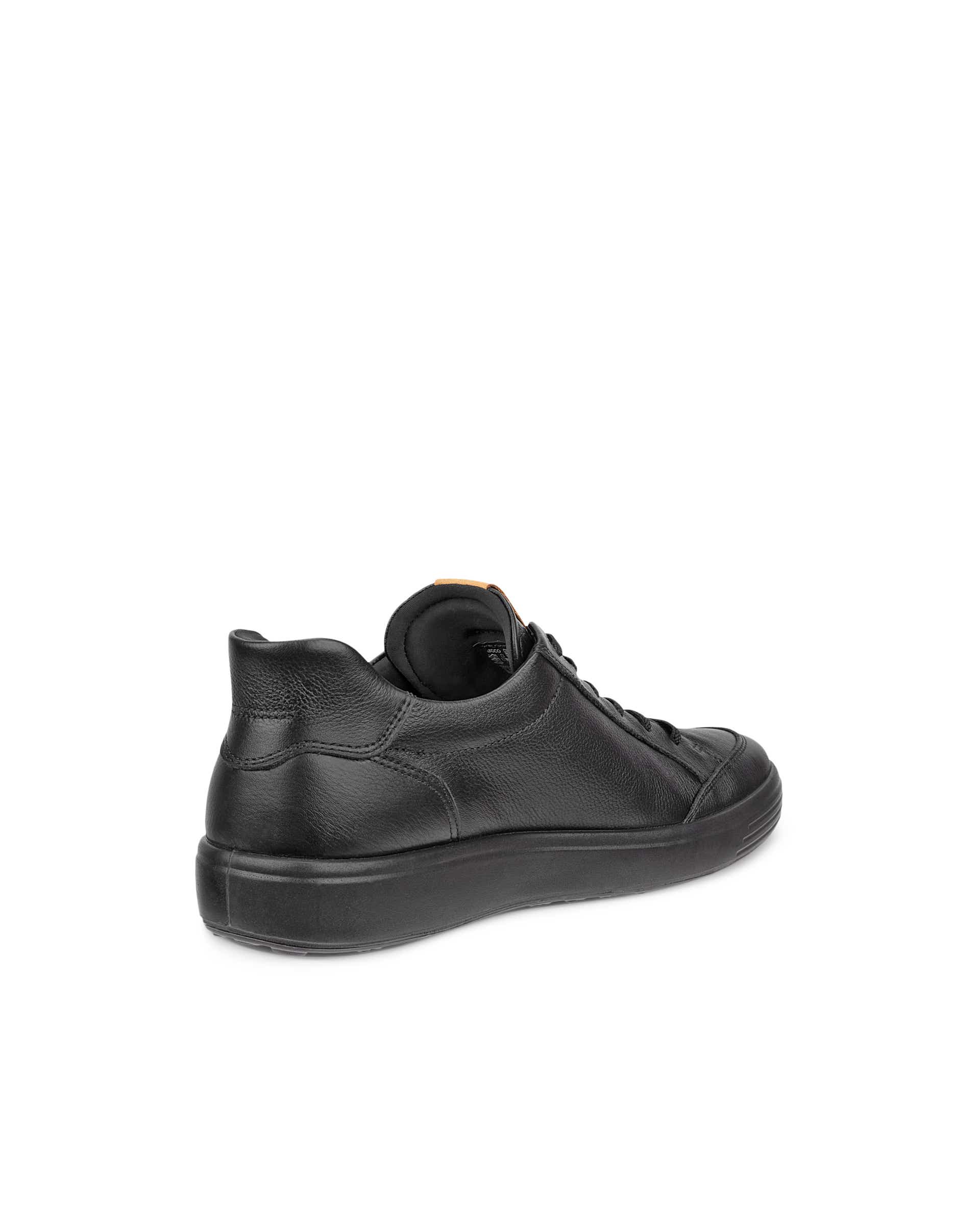 Miesten ECCO® SOFT 7 nahka tennari - Musta - Back
