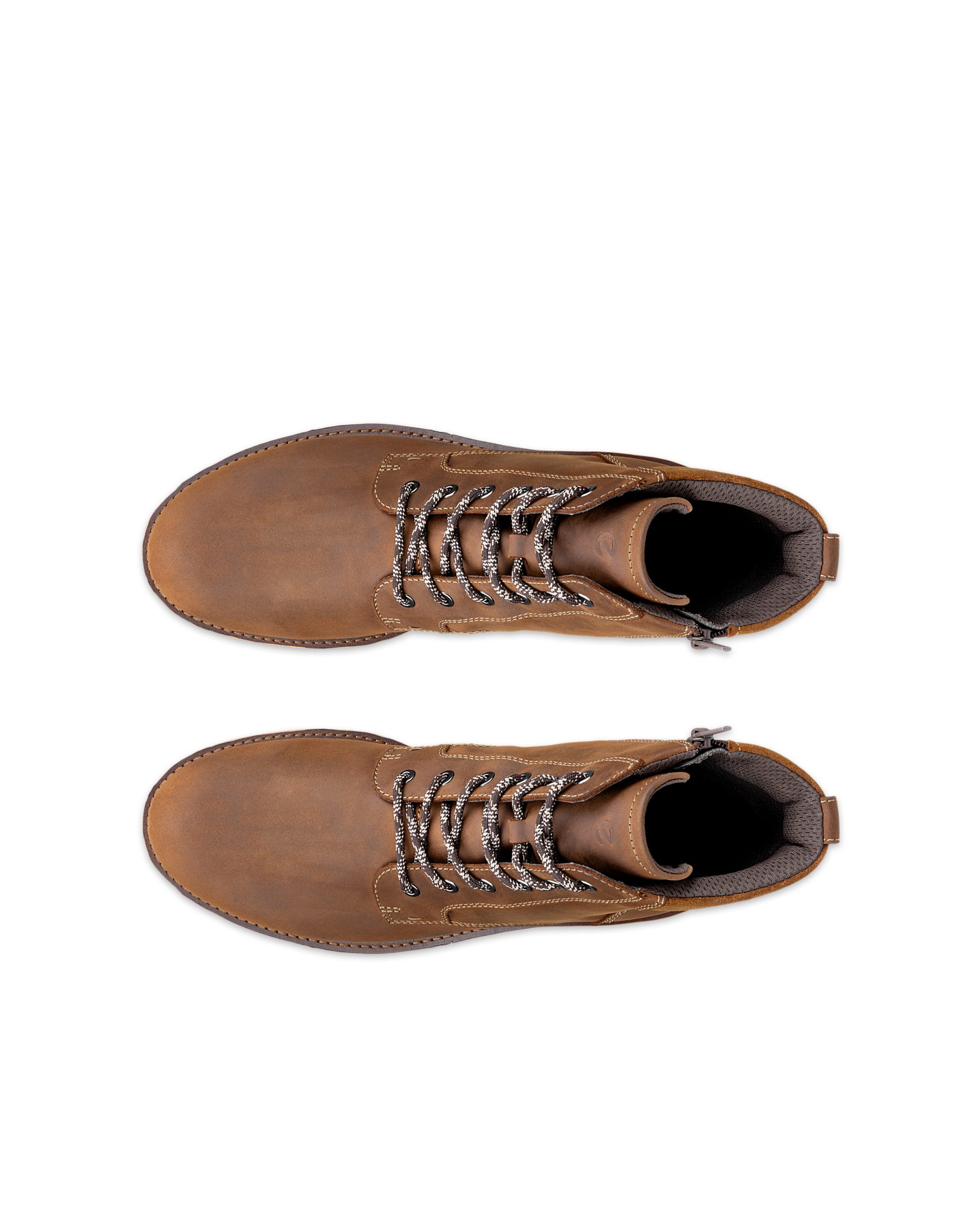 Men's ECCO® CHARLESTOWN Nubuck Waterproof Mid-Cut Boot - Brown - Outside
