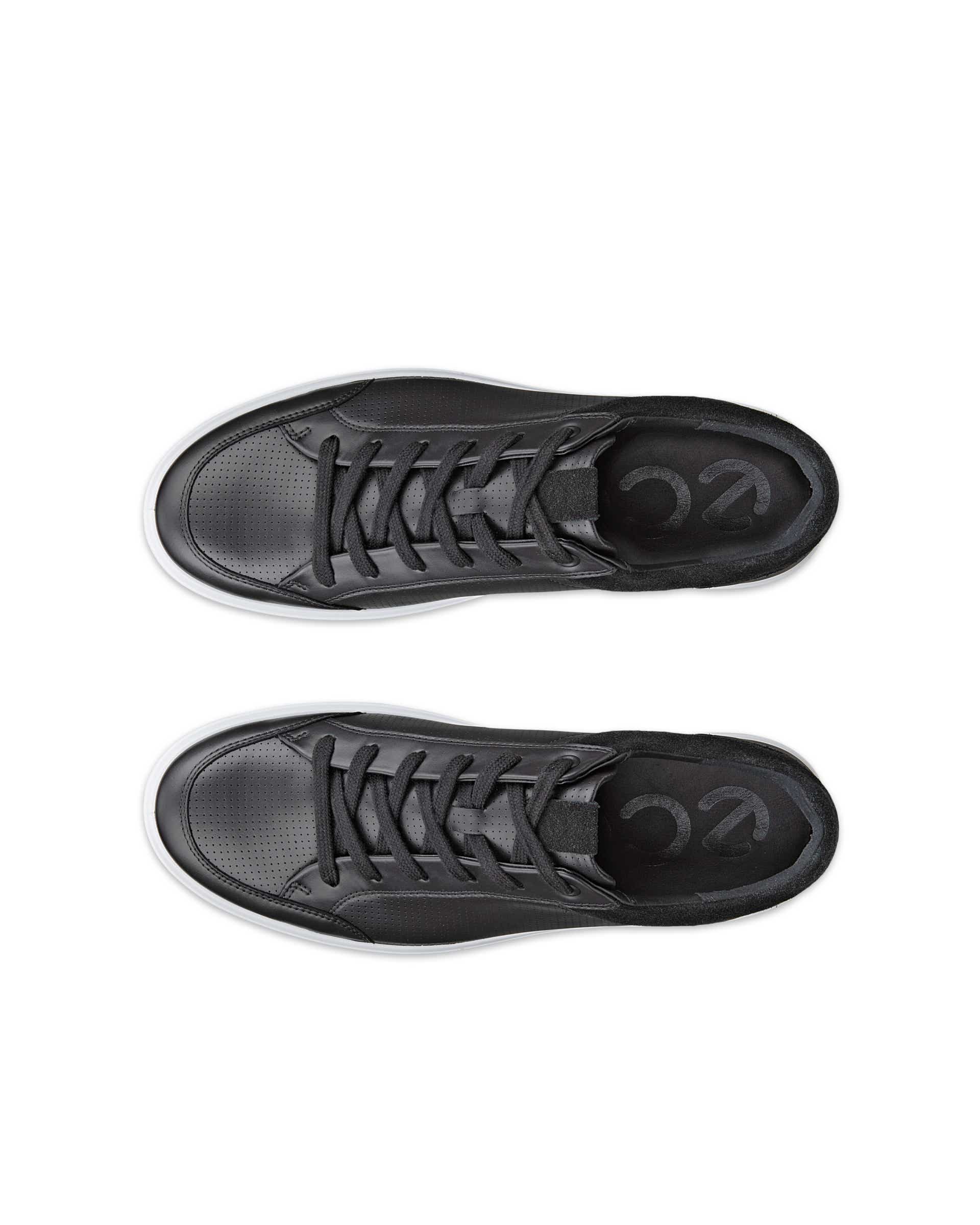 Men's ECCO® Soft 60 Leather Shoe - Black - Top left pair