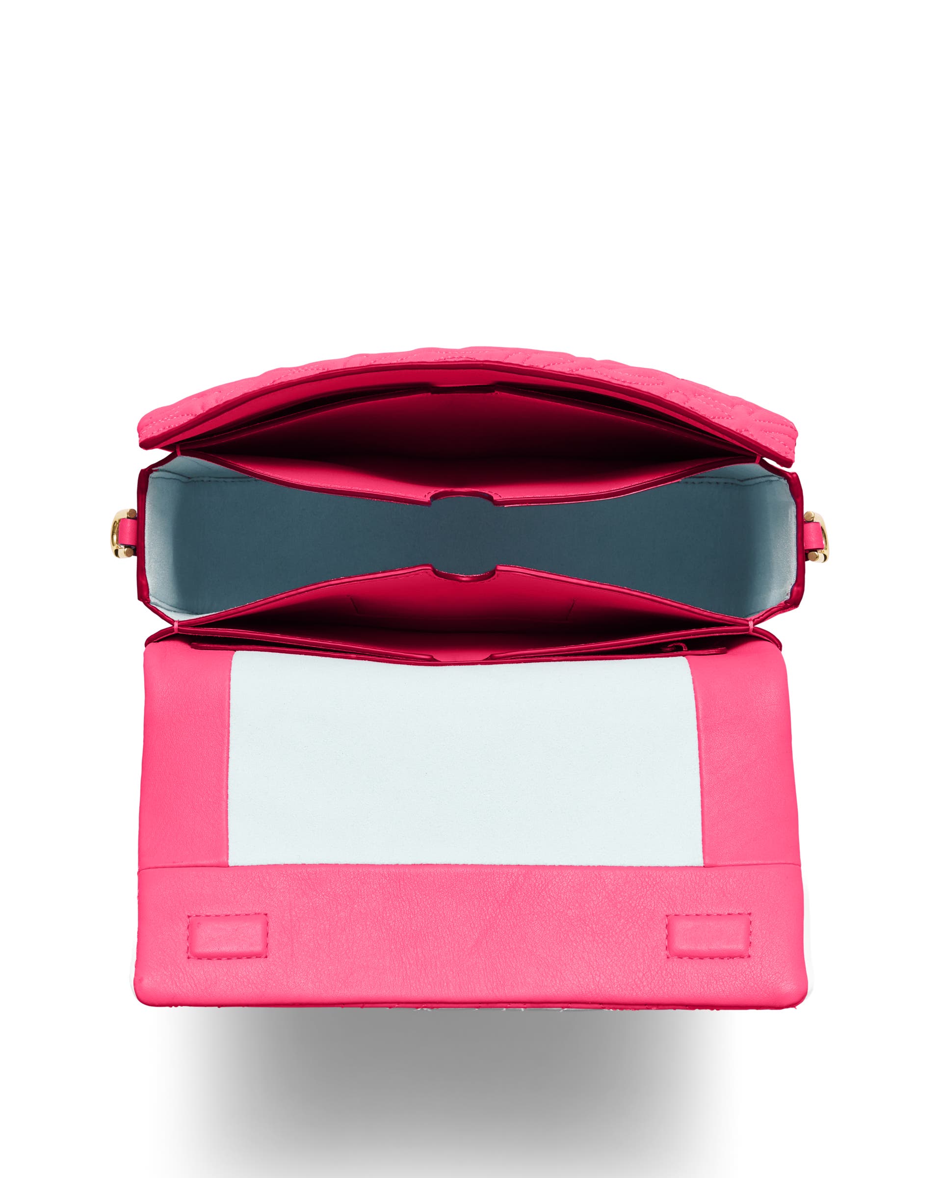 ECCO® Pinch Large Quilted Wave Leather Crossbody Bag | Pink