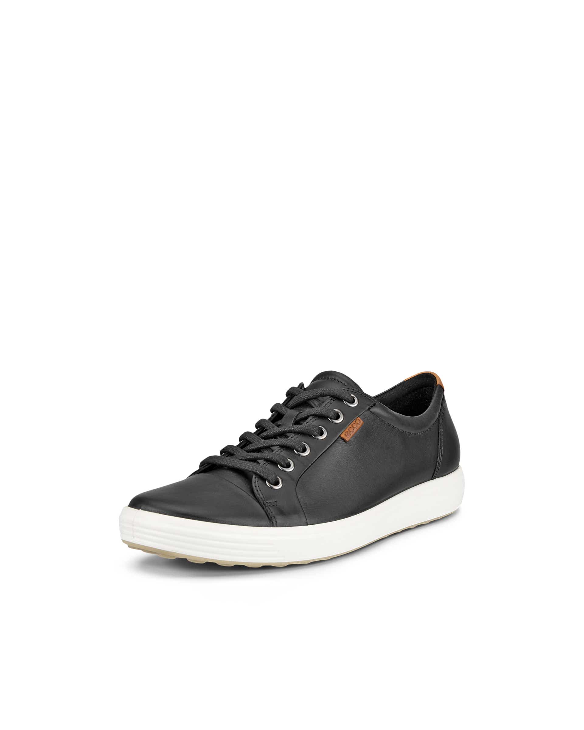 ECCO® Soft 7 baskets en cuir pour femme - Noir - Main