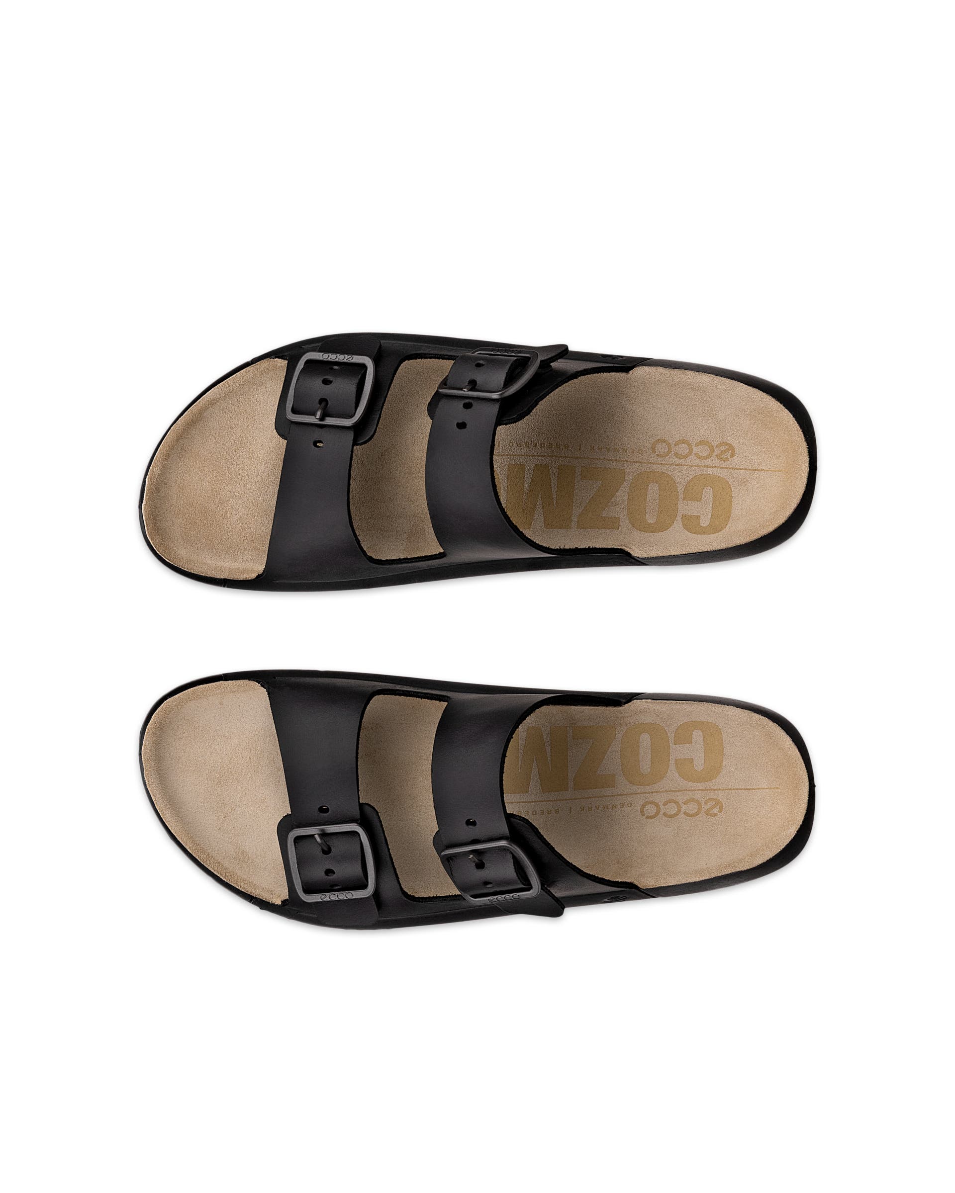 ECCO® COZMO Damen Nubuksandale mit zwei Riemen - Schwarz - Top left pair