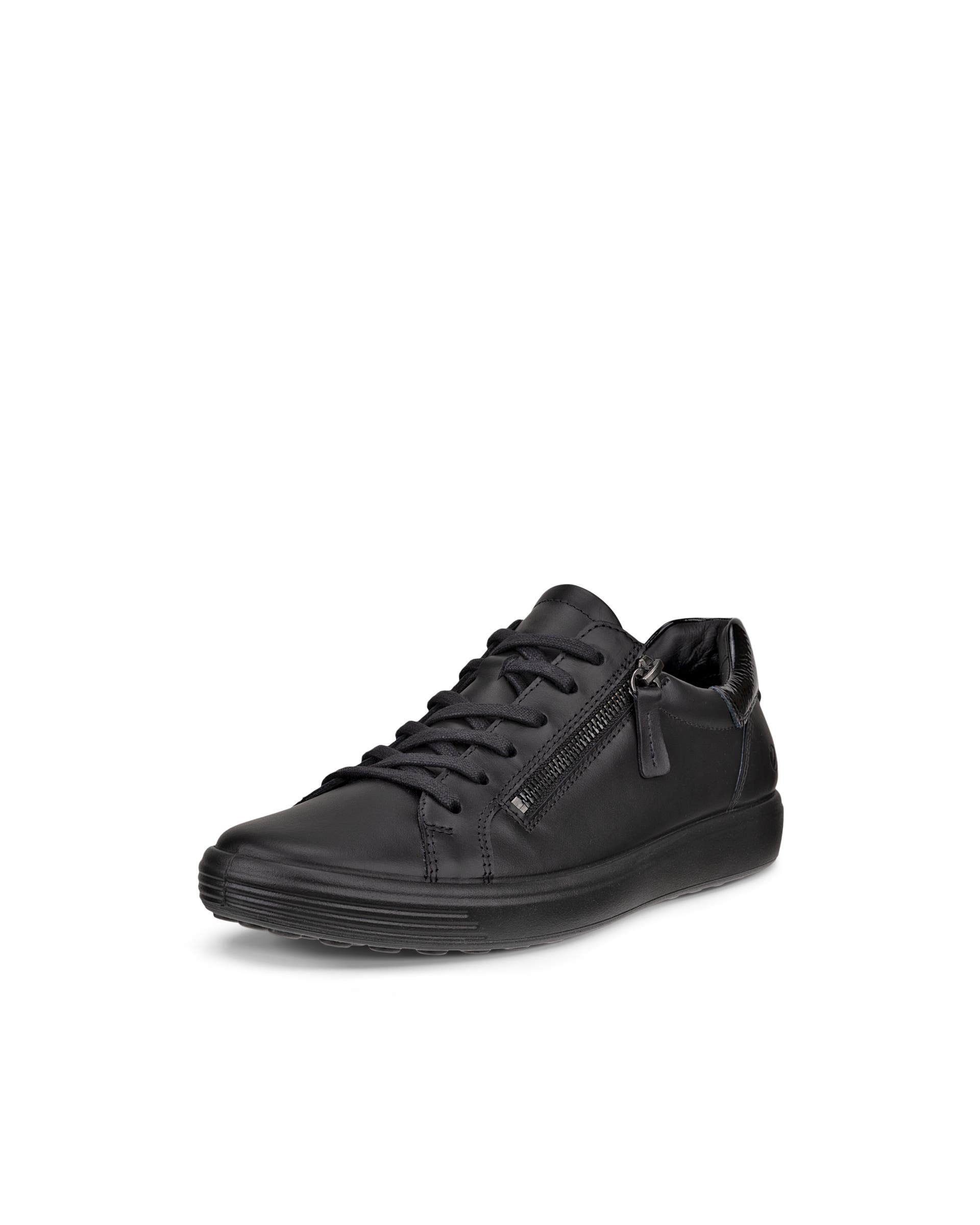 ECCO® SOFT 7 sneakers i læder til damer - Sort - Main
