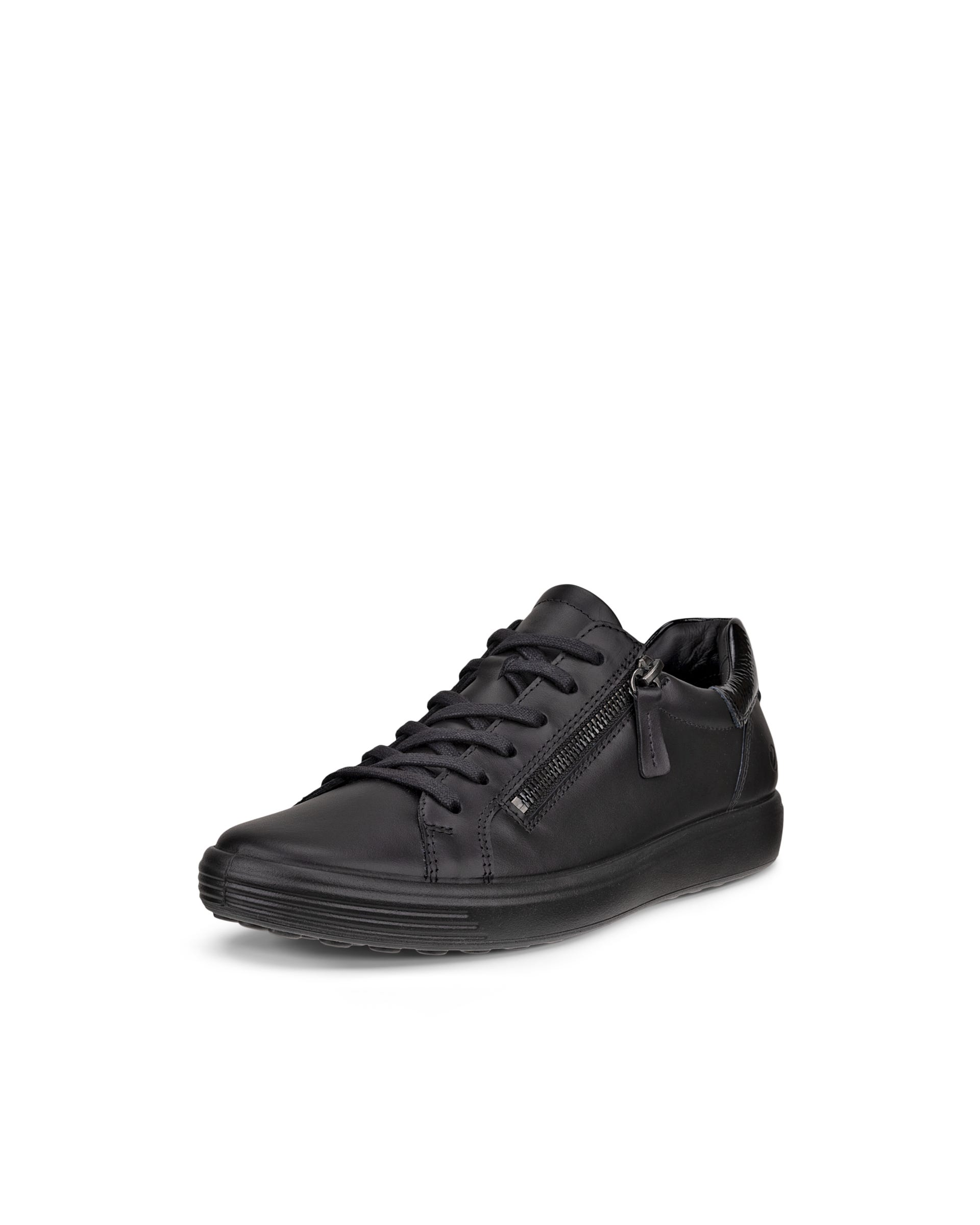 ECCO® SOFT 7 sneakers i læder til damer - Sort - Main
