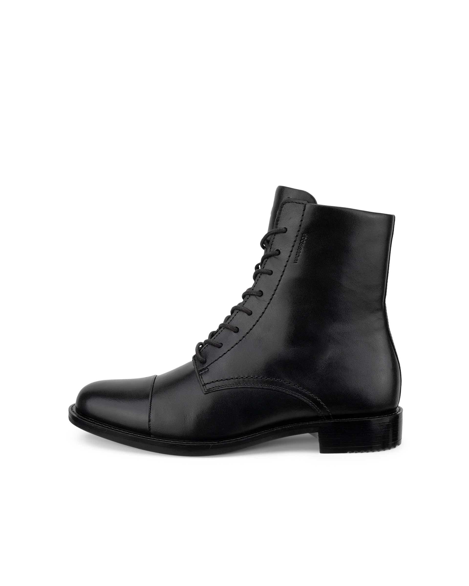 Women's ECCO® SARTORELLE 25 Leather Waterproof Lace-Up Boot - Black - Outside